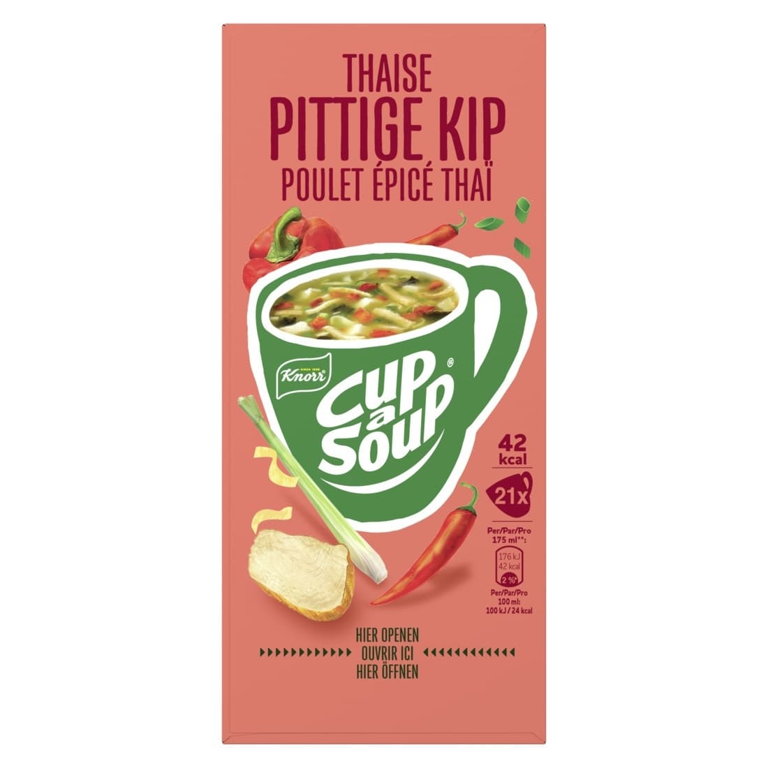 Cup-a-Soup Knorr Thaise pittige kip 21x175ml 2