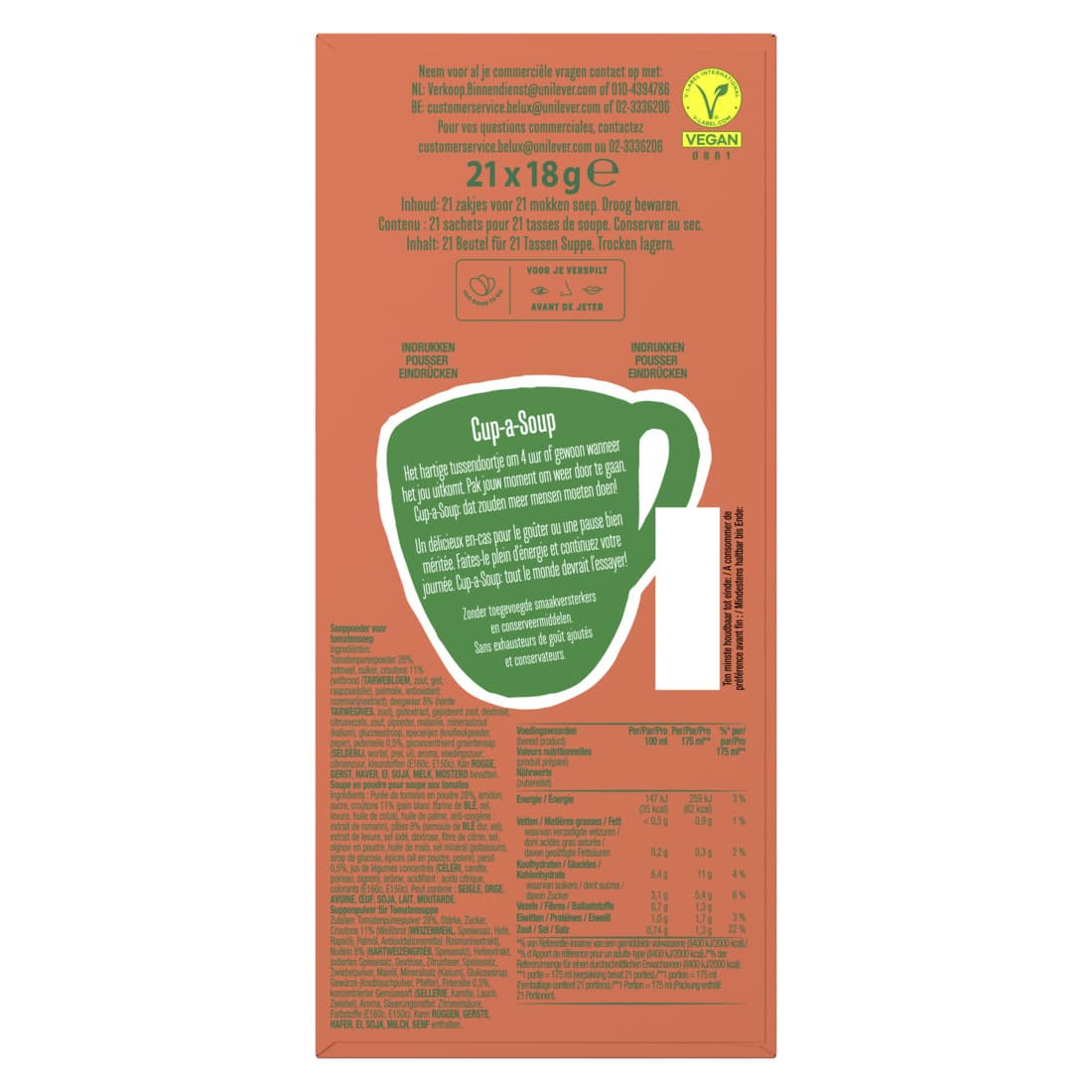 Cup-a-Soup Knorr tomaat 21x175ml 4