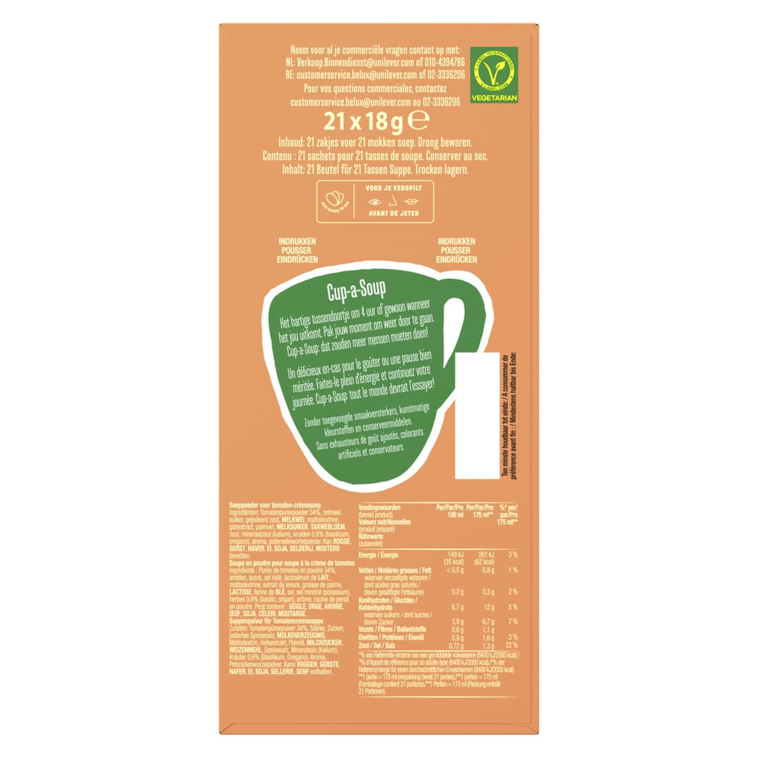 Cup-a-Soup Knorr tomaten crème 21x175ml 4