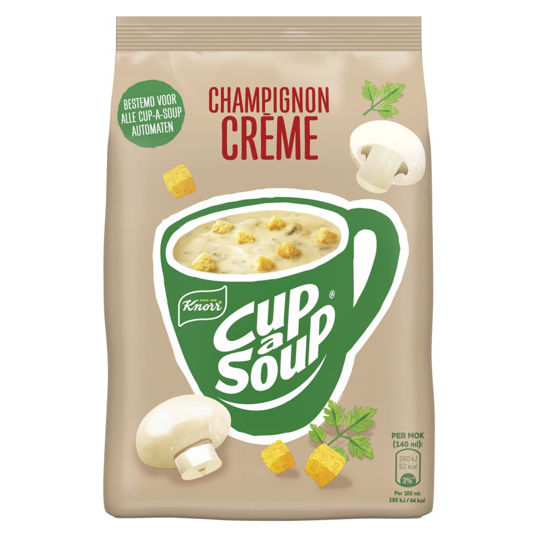 Cup-a-Soup Knorr machinezak champignon crème 140ml 2