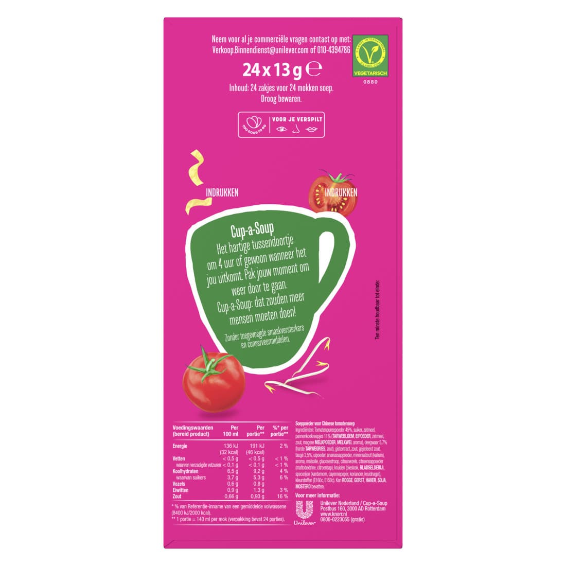 Cup-a-Soup Knorr Chinese tomaat 24x140ml 4