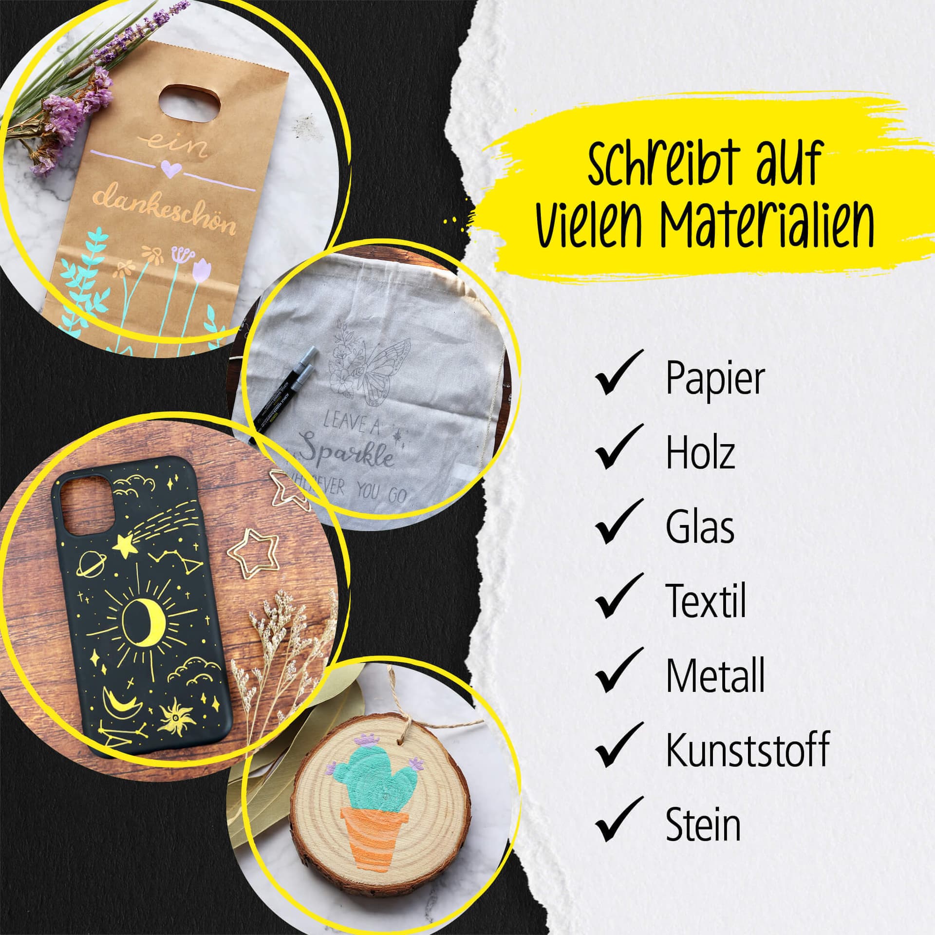 Acrylmarker Online lettering 5 breedtes goud 9