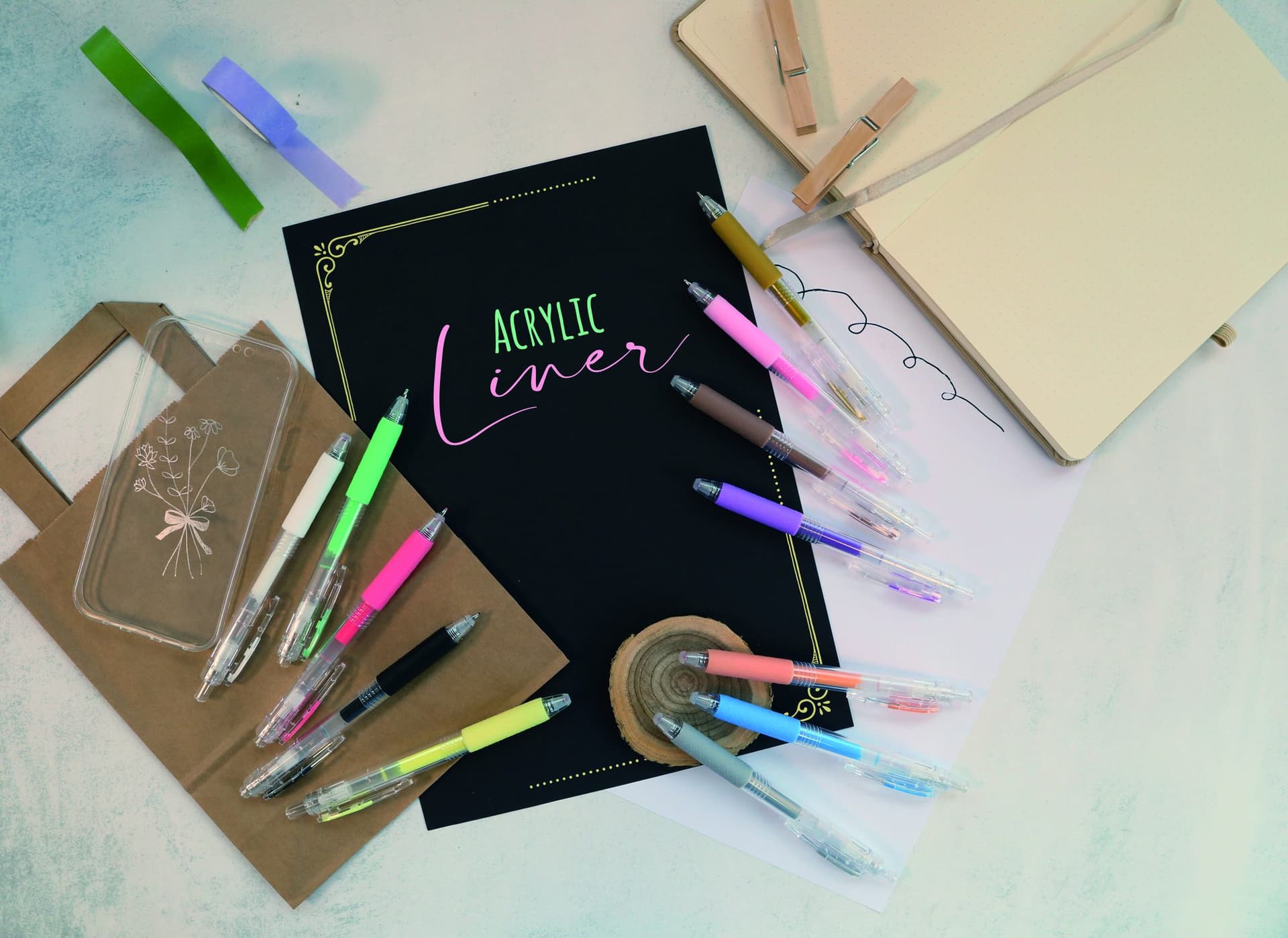 Acrylliner Online classic assorti 6 stuks 9