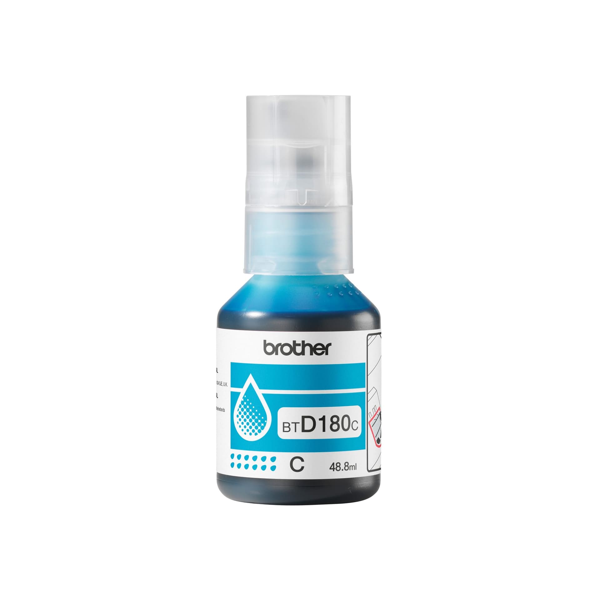 Navulinkt Brother BT-D180C blauw 2