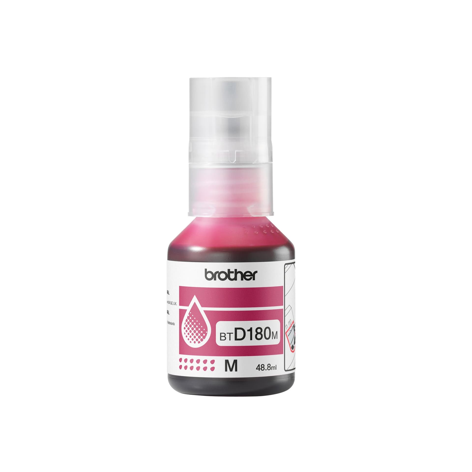 Navulinkt Brother BT-D180M rood 2