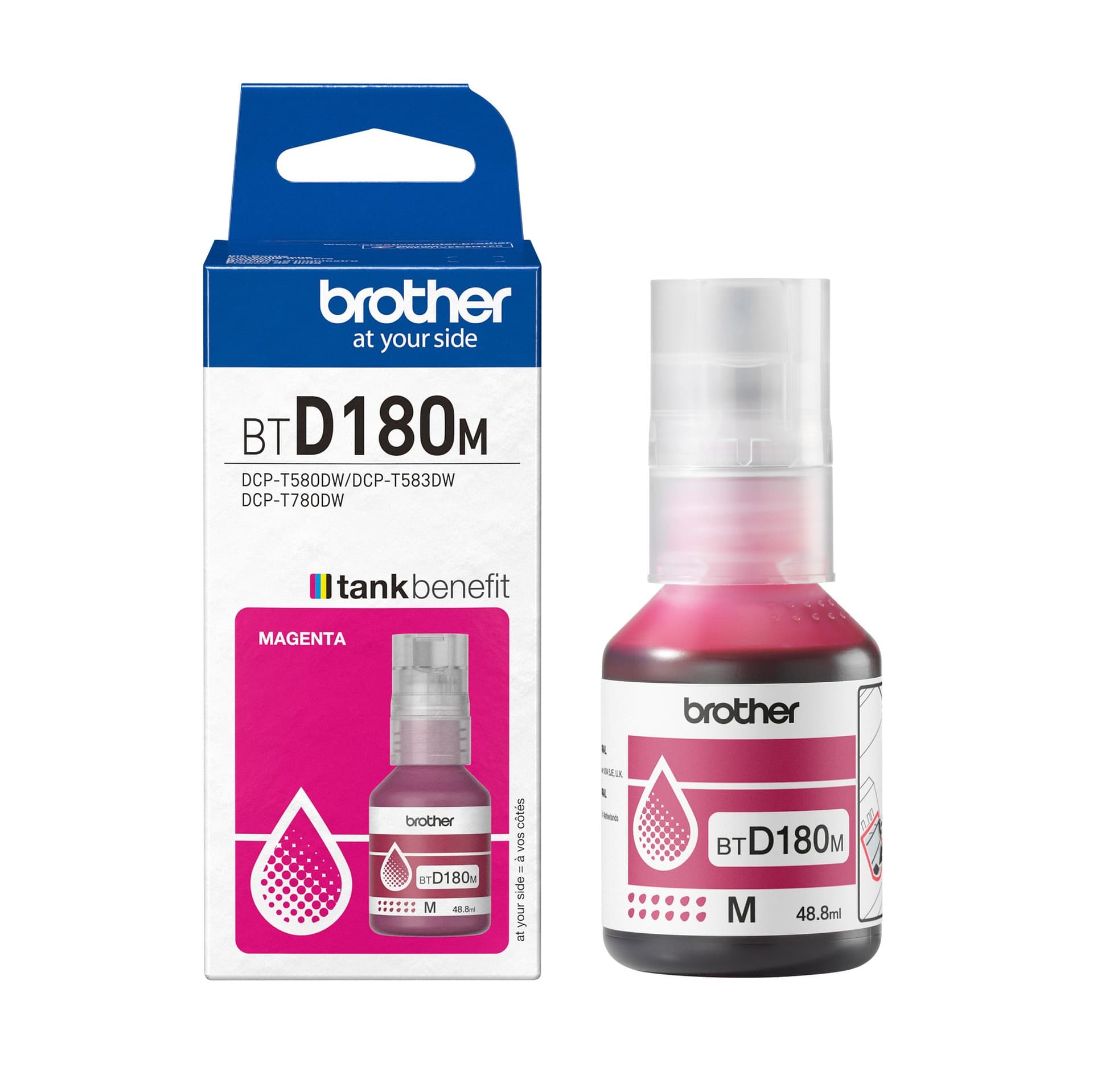 Navulinkt Brother BT-D180M rood 3