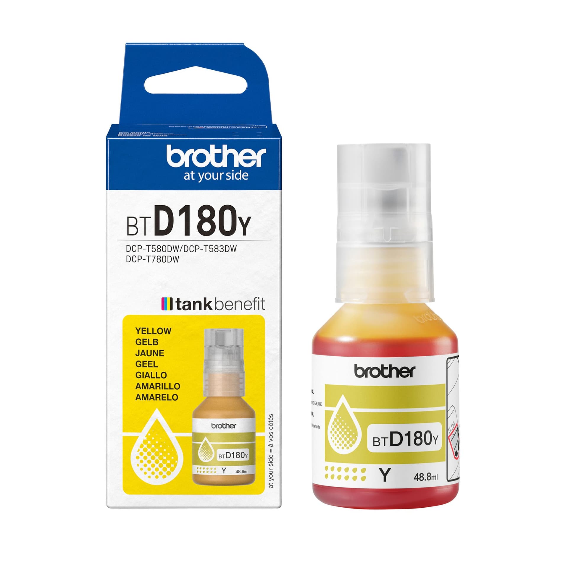 Navulinkt Brother BT-D180Y geel 3
