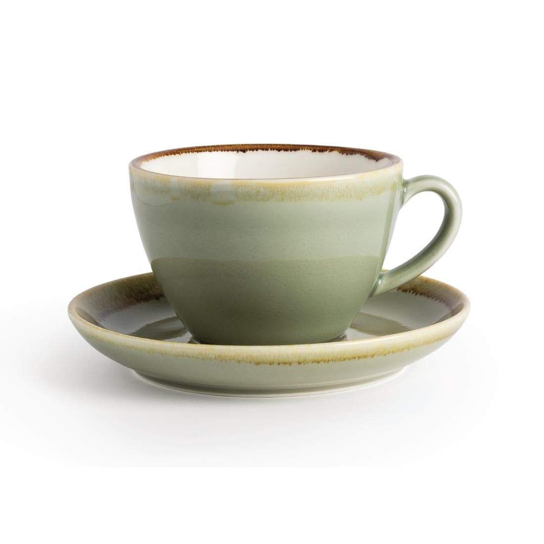 Cappuccinokopje Olympia Kiln 340ml 6 stuks mosgroen 2