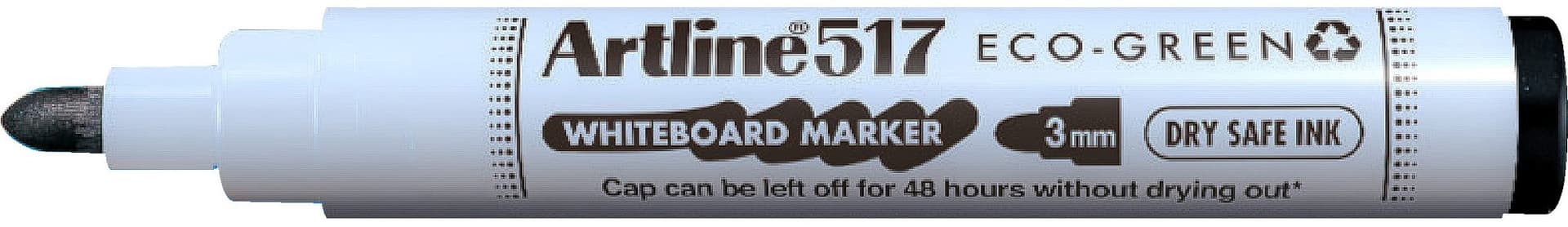 Whiteboardmarker Artline 517 Dry Safe Eco rond medium zwart 2