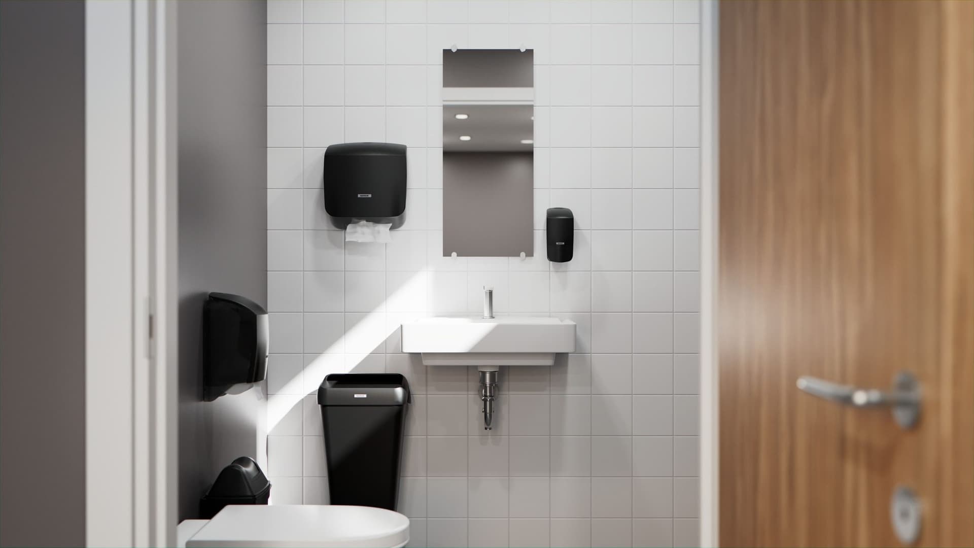 Handdoekdispenser Katrin klein zwart 88966 5