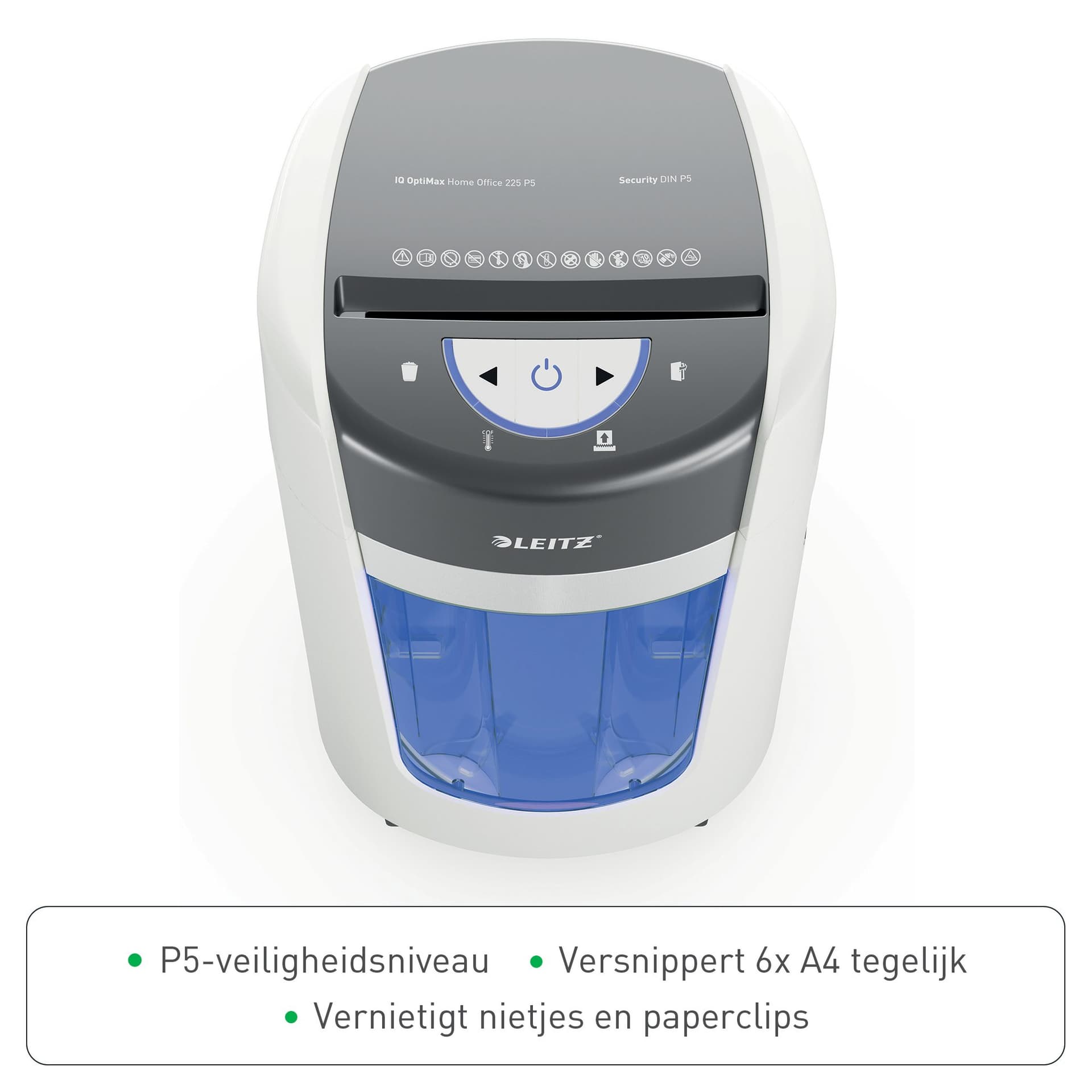 Papiervernietiger Leitz IQ OptiMax 225 Home Office P5 snippers 2x15mm 5