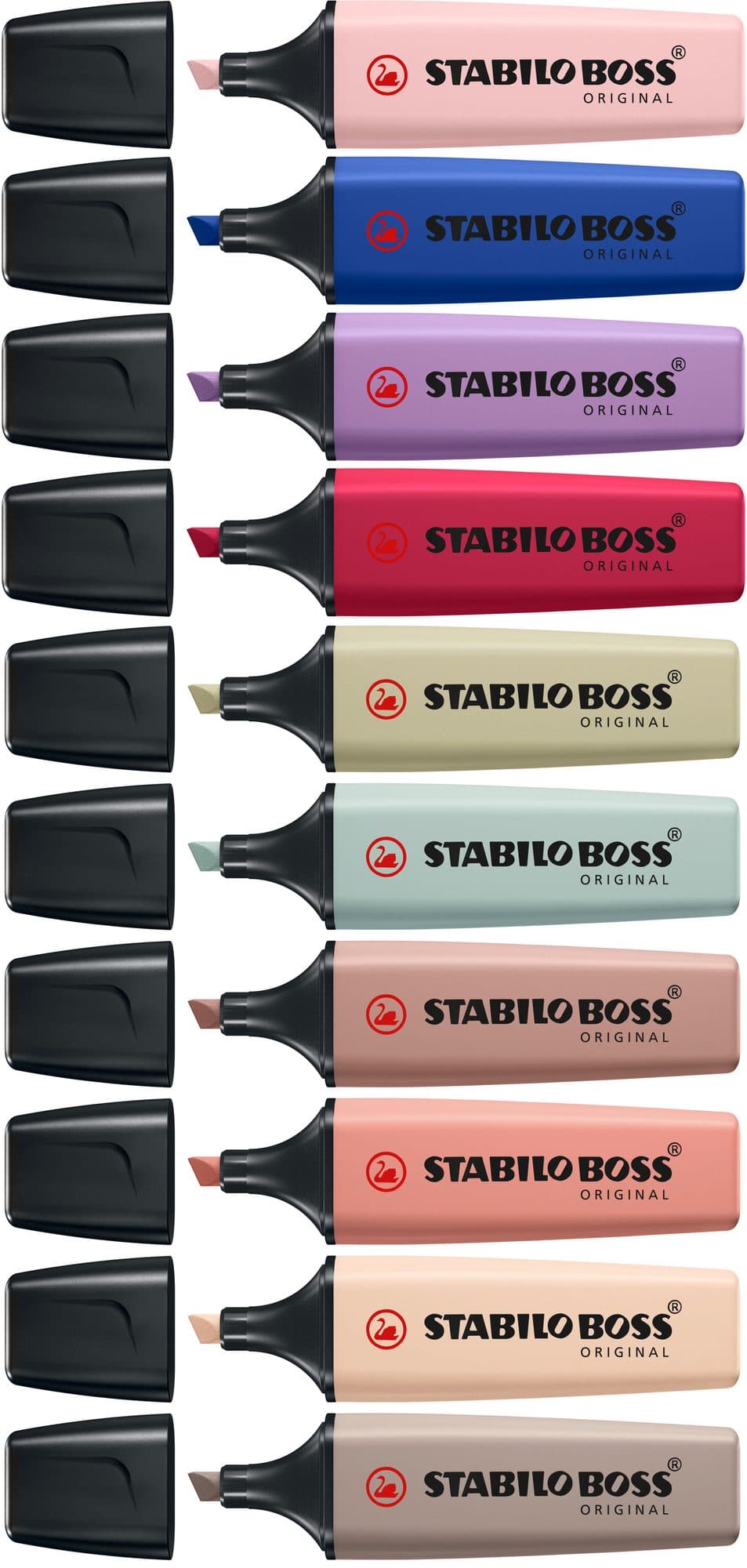 Markeerstift STABILO Boss Wildflower & Nature Colors ass deskset 10st 3