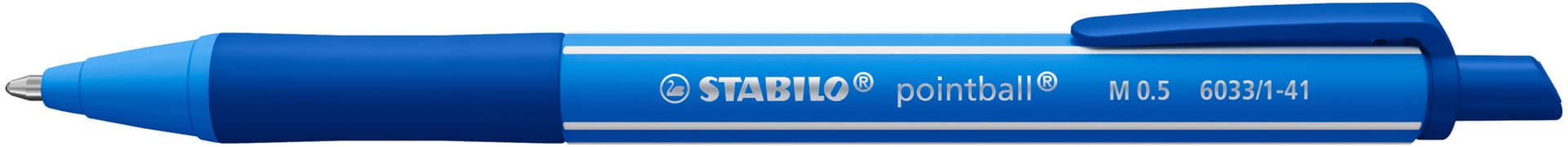 Balpen STABILO pointball colorful medium blauw
