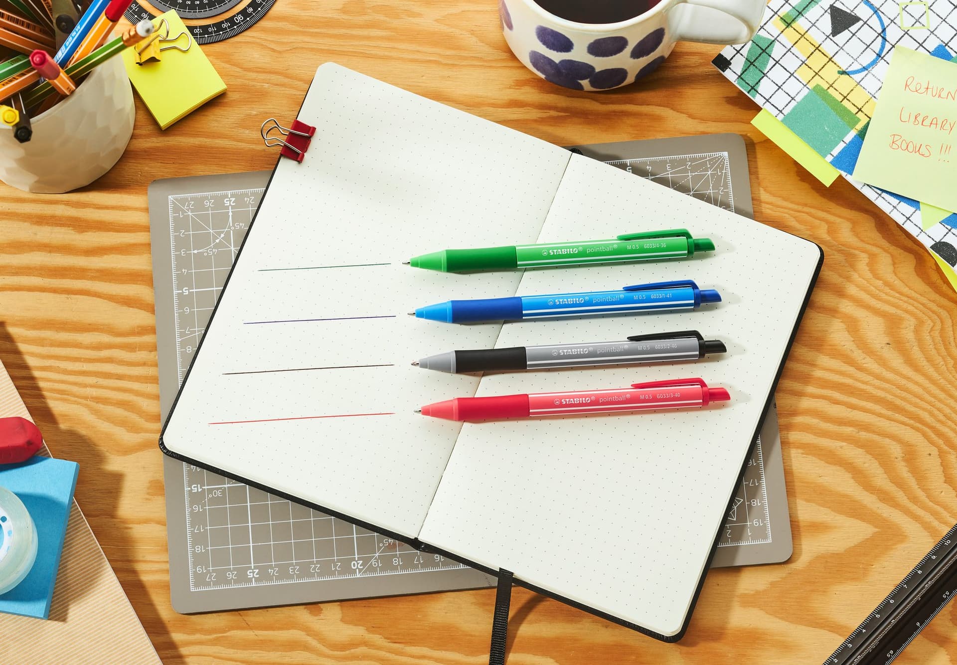 Balpen STABILO pointball colorful medium assorti 5
