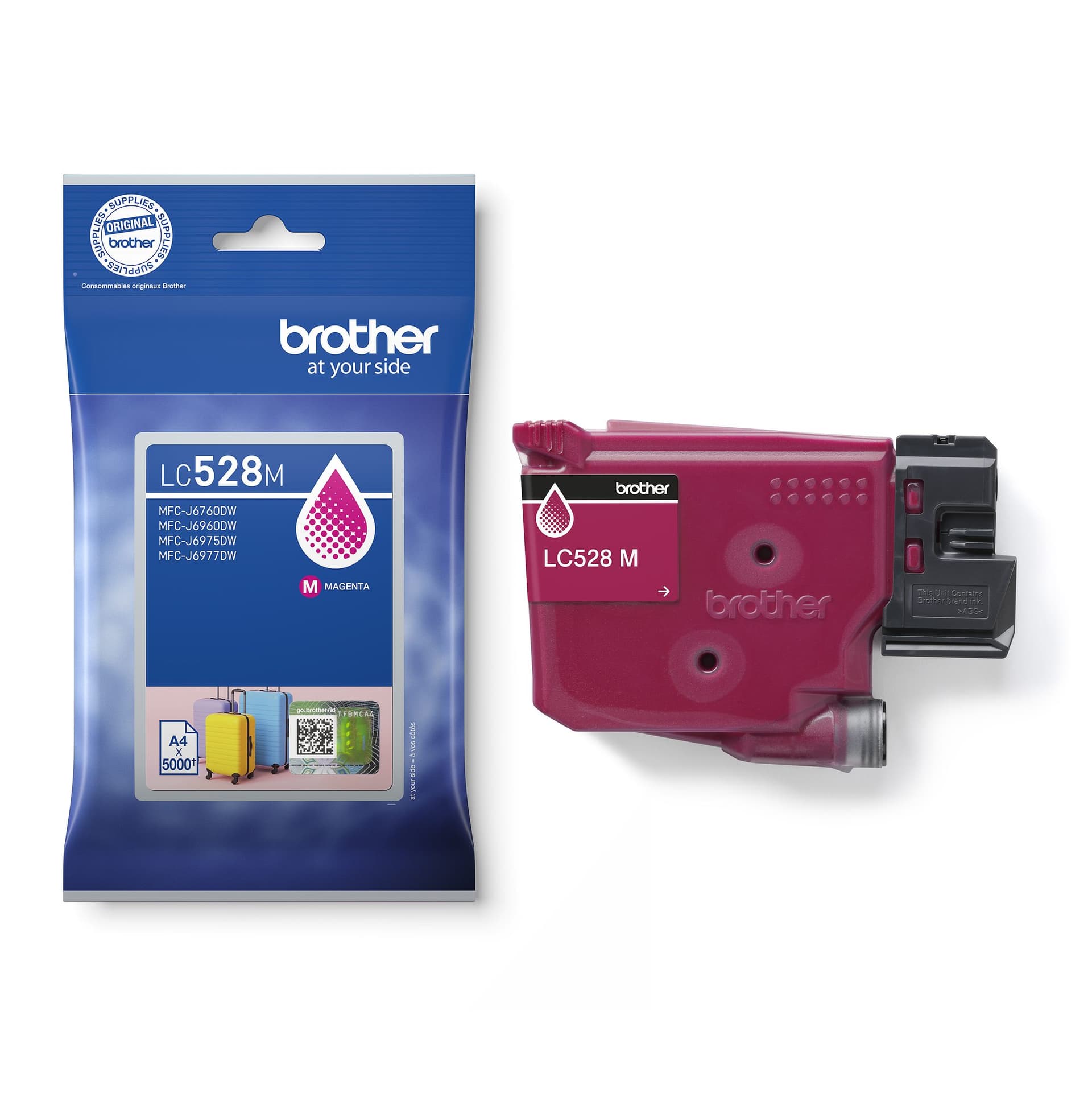 Inktcartridge Brother LC-528M rood 2