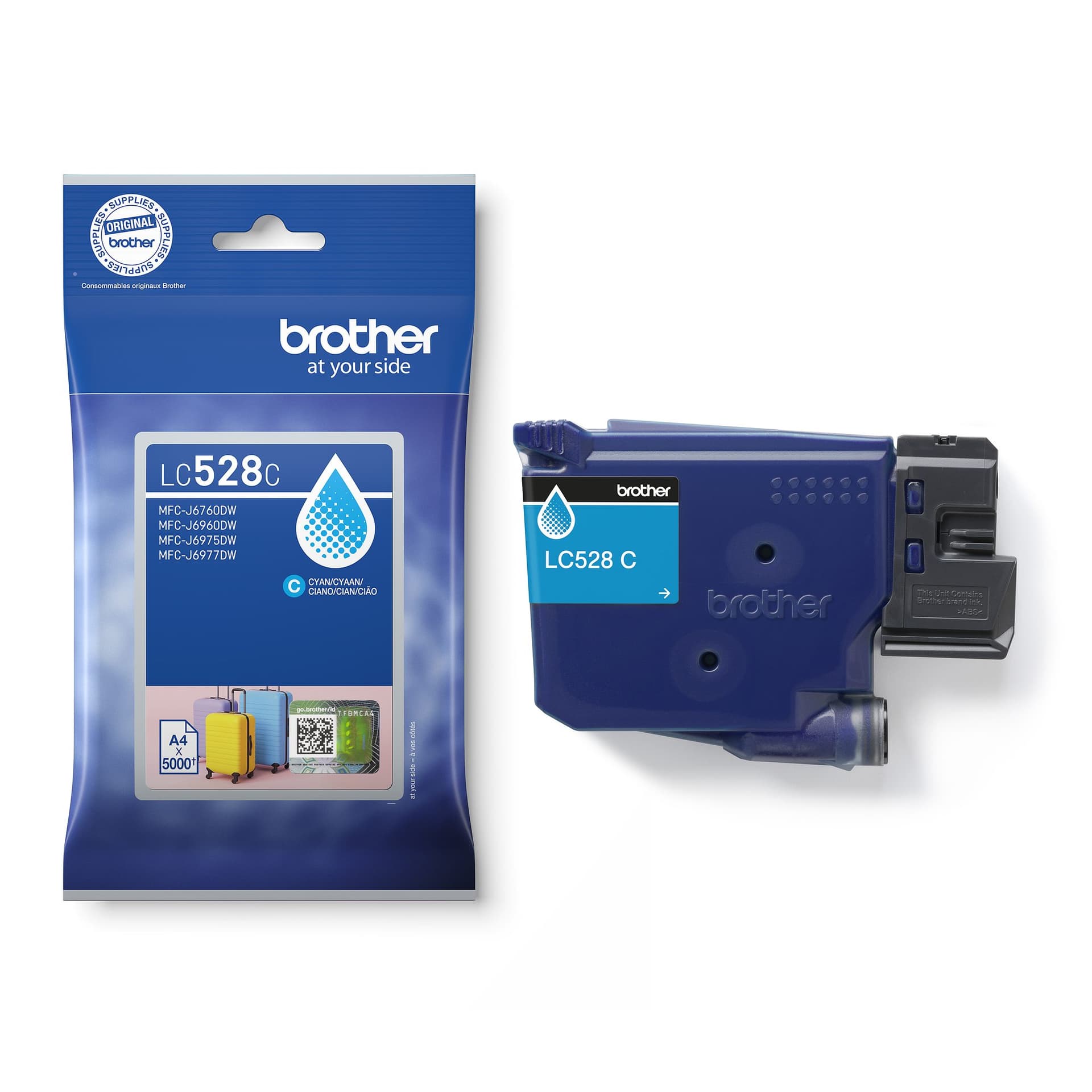 Inktcartridge Brother LC-528C blauw 2