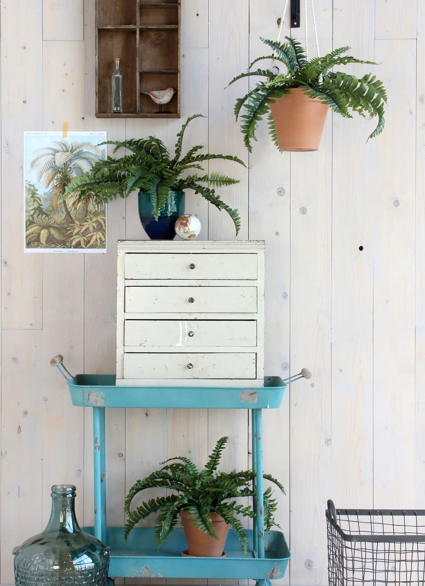 Kunstplant Mica Boston varen groen in pot Ø50cm 42cm 5