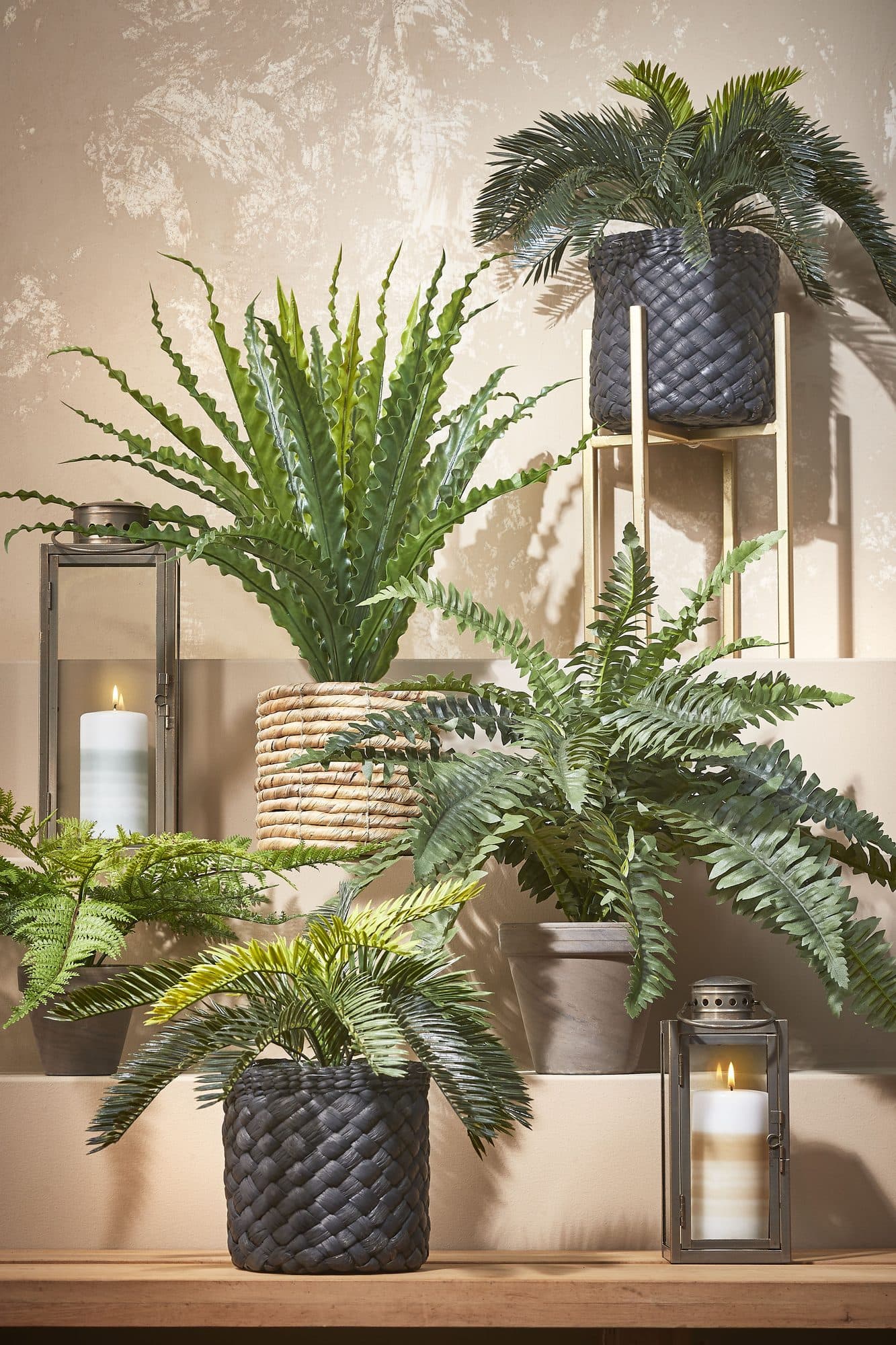 Kunstplant Mica Boston varen groen in pot Ø50cm 42cm 6