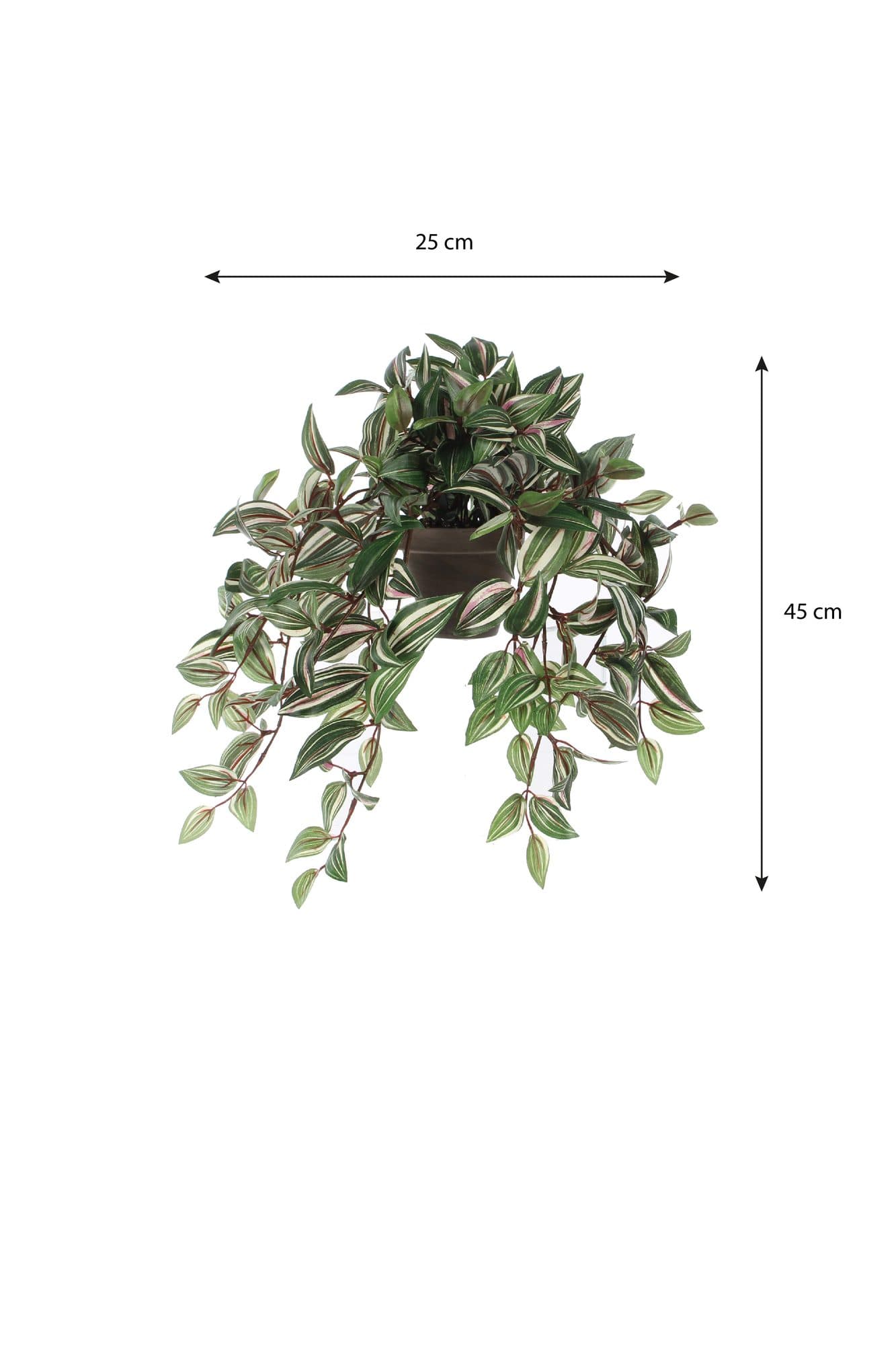 Kunstplant Mica Tradescantia hangend groen Ø25 45cm 4