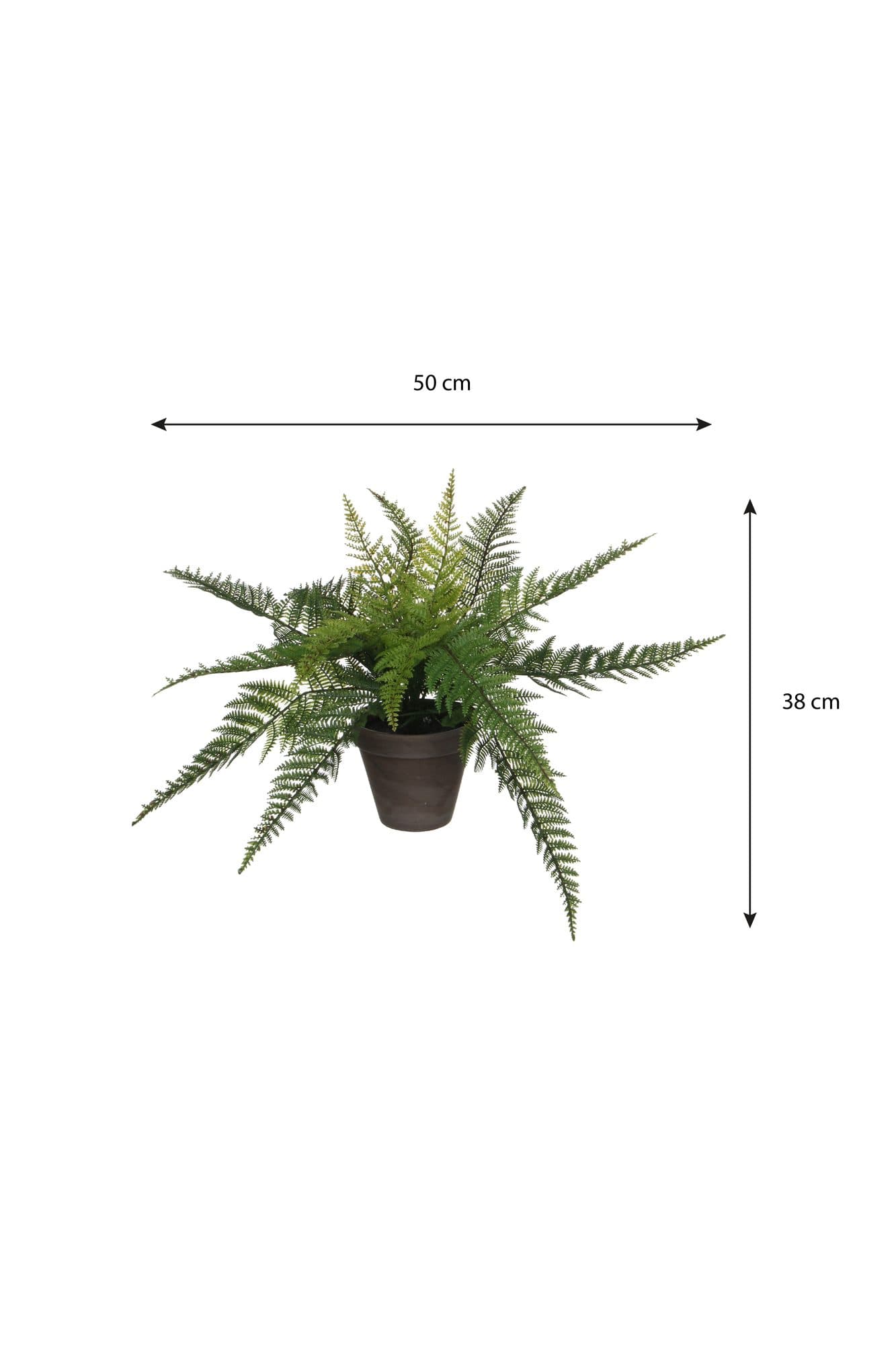 Kunstplant Mica varen groen in pot Stan grijs Ø50 38cm 5