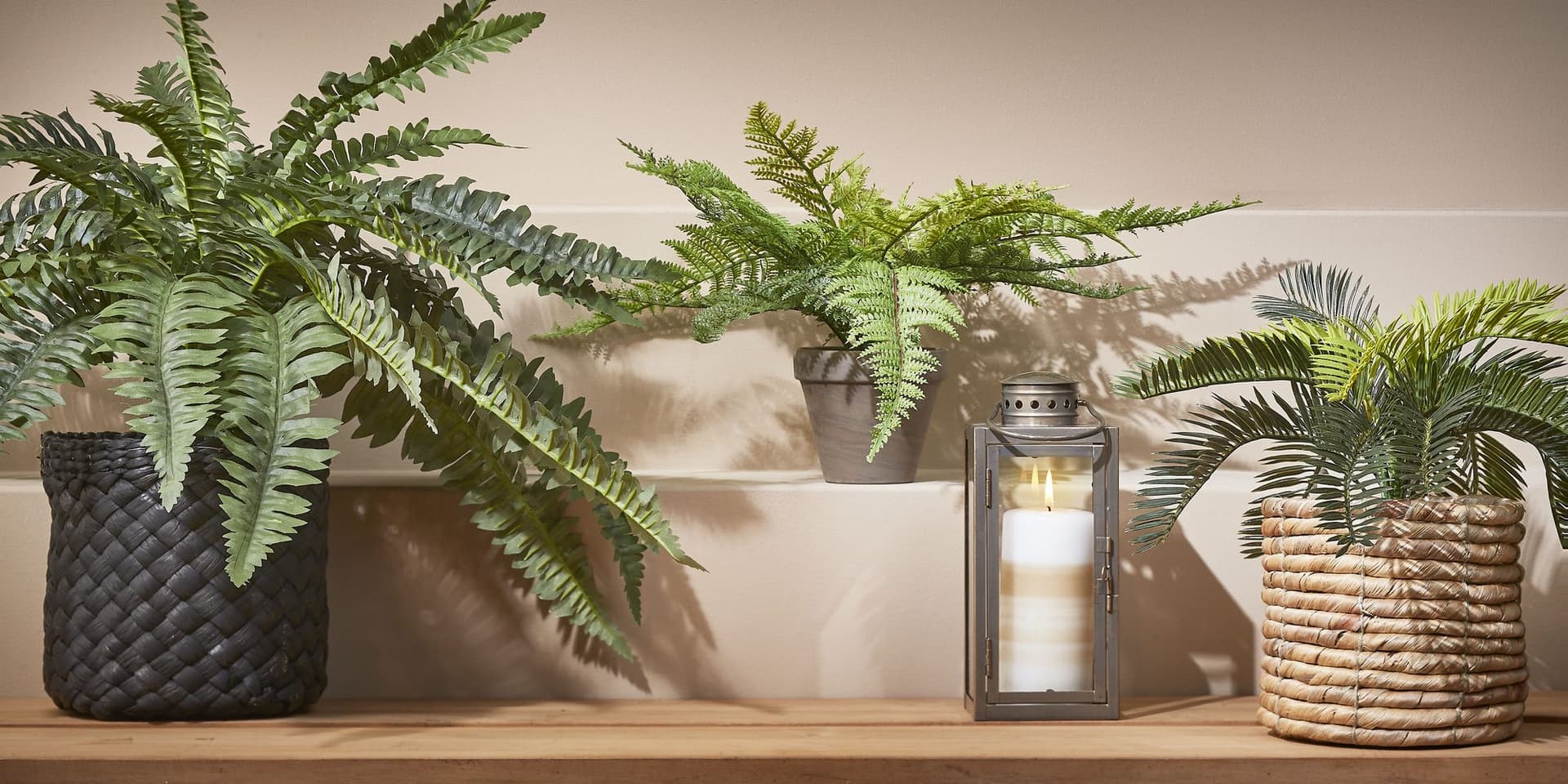 Kunstplant Mica varen groen in pot Stan grijs Ø50 38cm 6