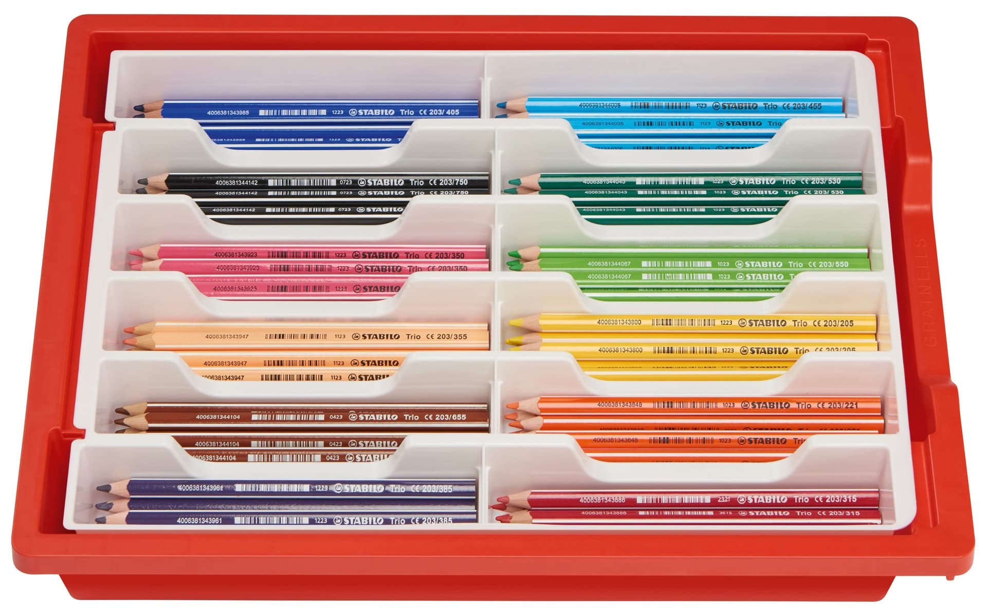 Kleurpotloden STABILO 203 Trio dik assorti classpack à 96 stuks 2