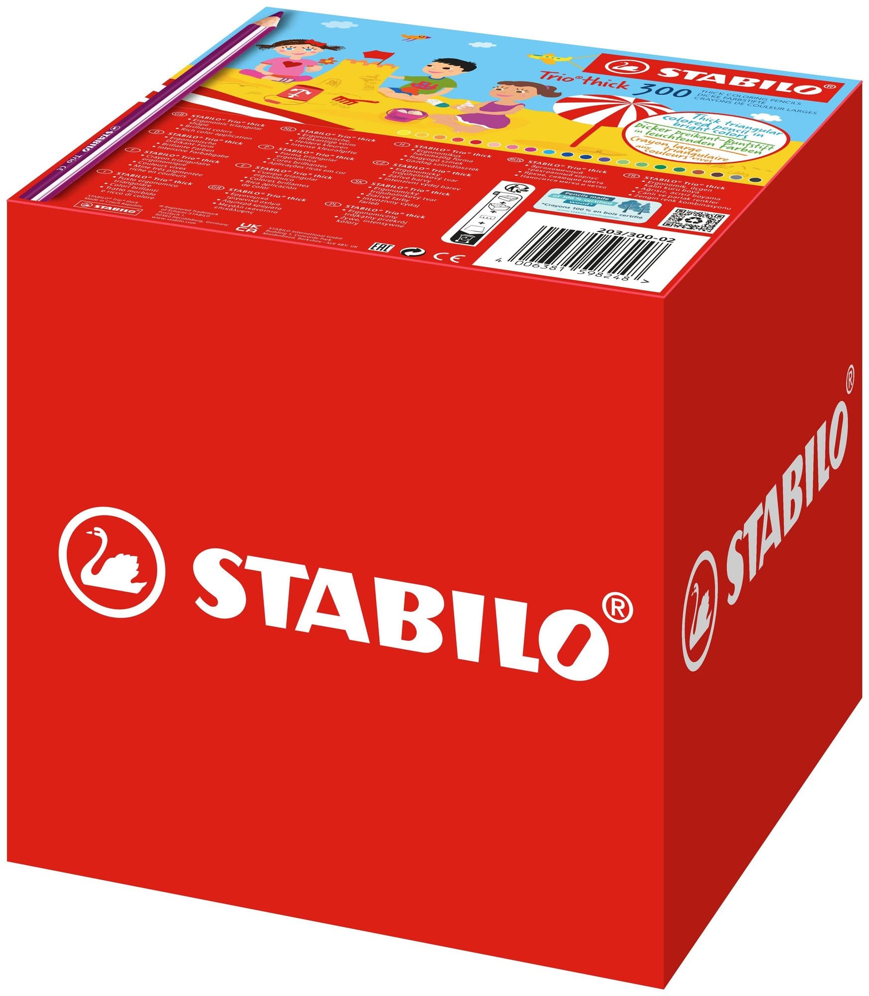 Kleurpotloden STABILO 203 Trio dik assorti classpack à 300 stuks 3