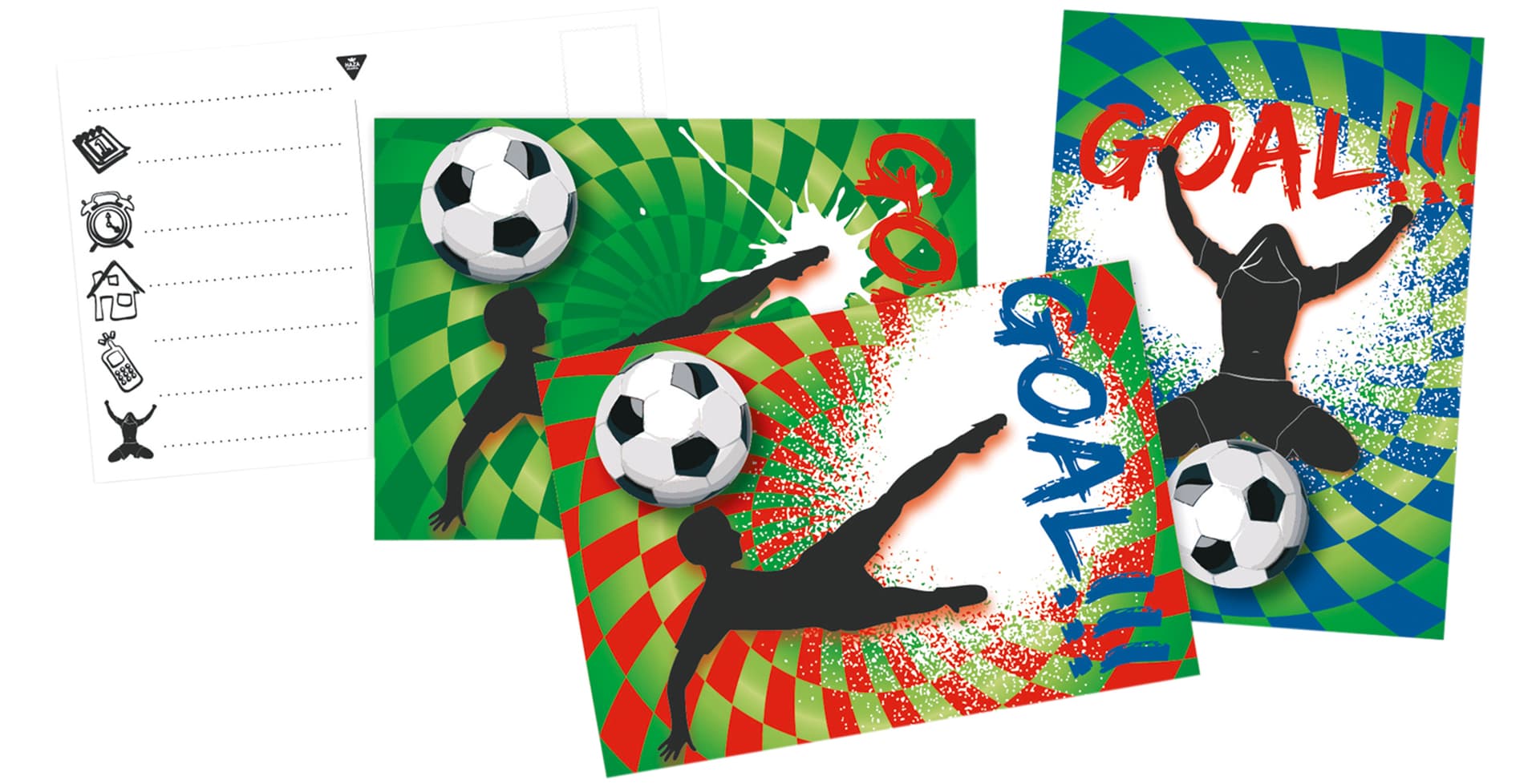 Wenskaart Haza uitnodiging goal! 6 stuks