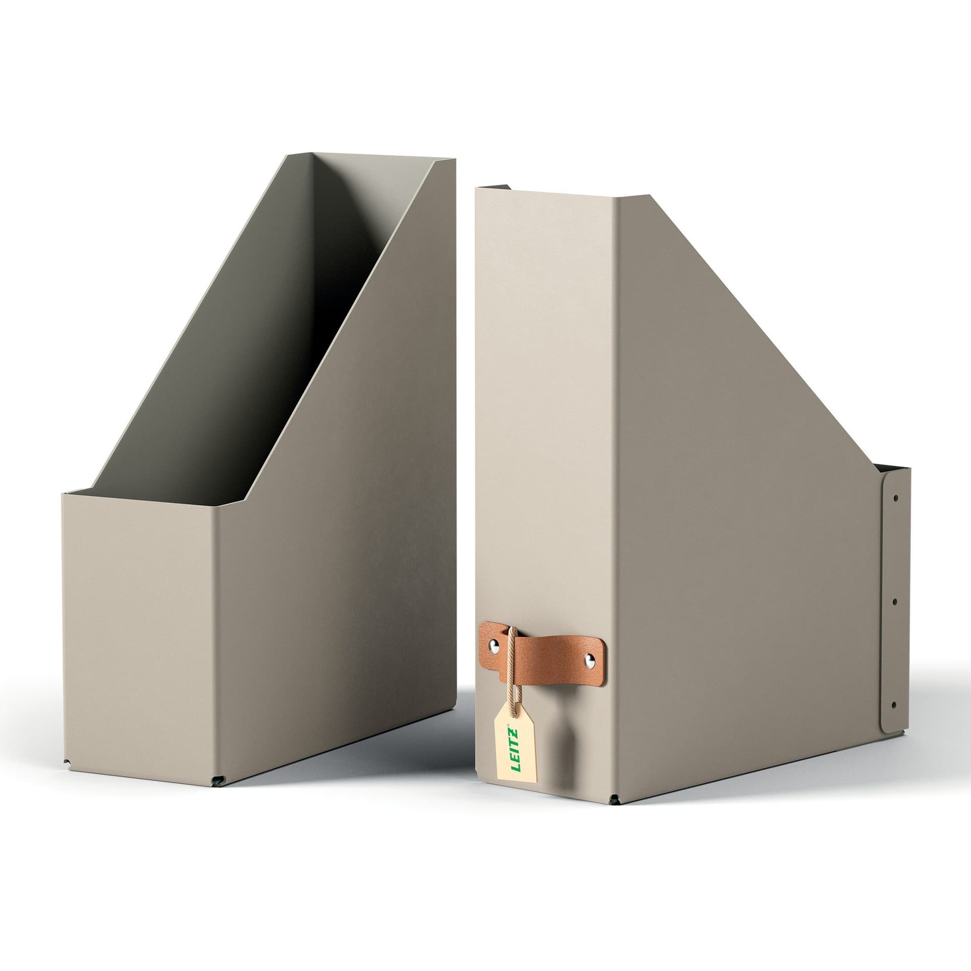 Tijdschriftencassette Leitz Puro set van 2 beige