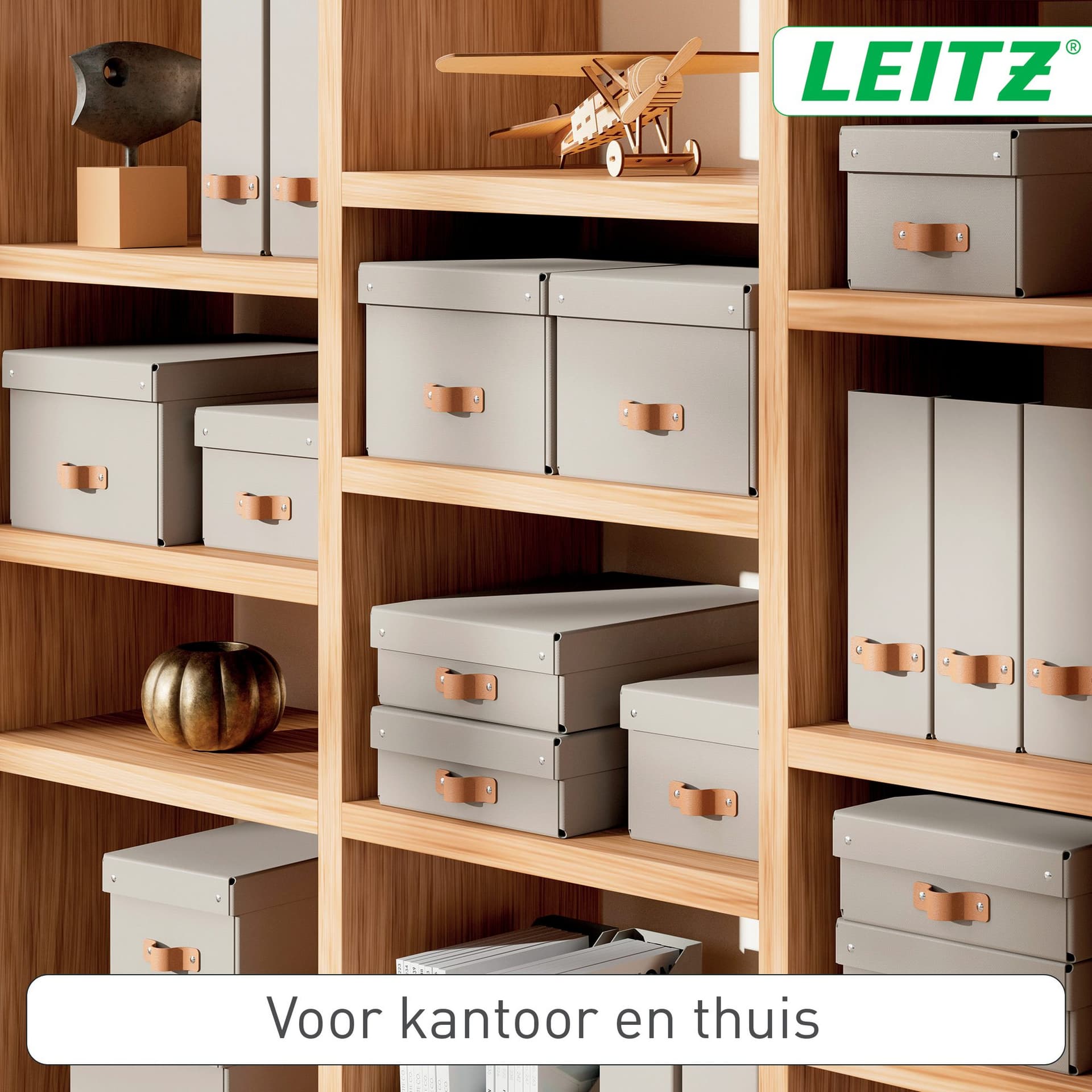 Tijdschriftencassette Leitz Puro set van 2 beige 6