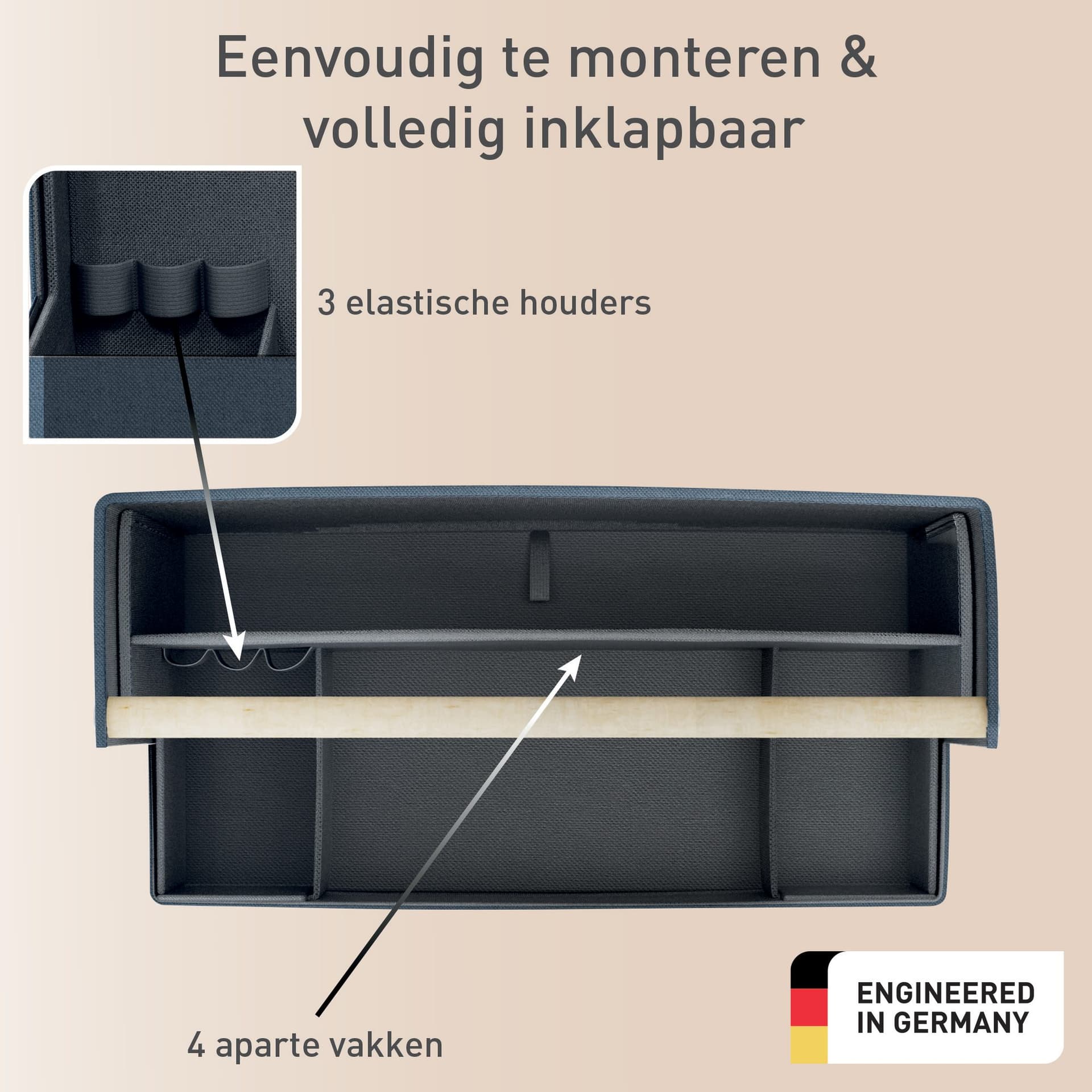 Bureau organizer Leitz draagbaar gestoffeerd donkergrijs 2