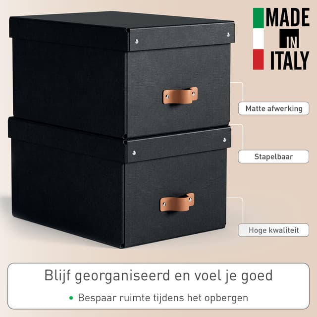 Opbergdoos Leitz Puro met deksel 17 liter set van 2 zwart 2