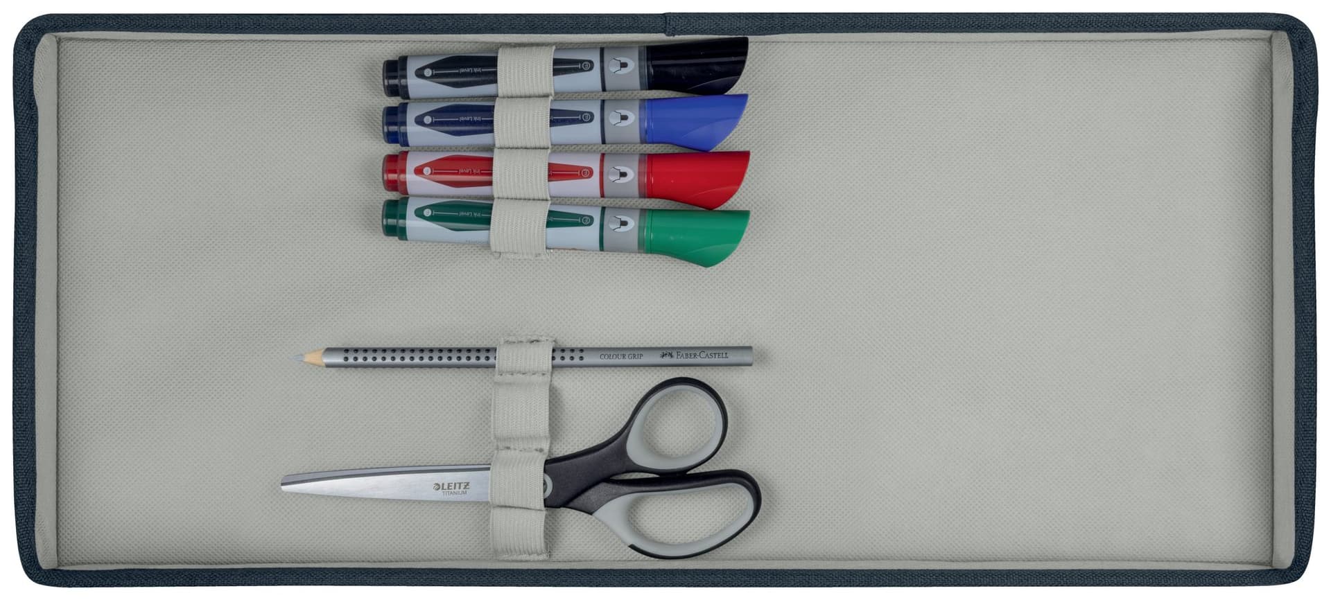 Opbergtas Leitz gestoffeerd met deksel grijs 4