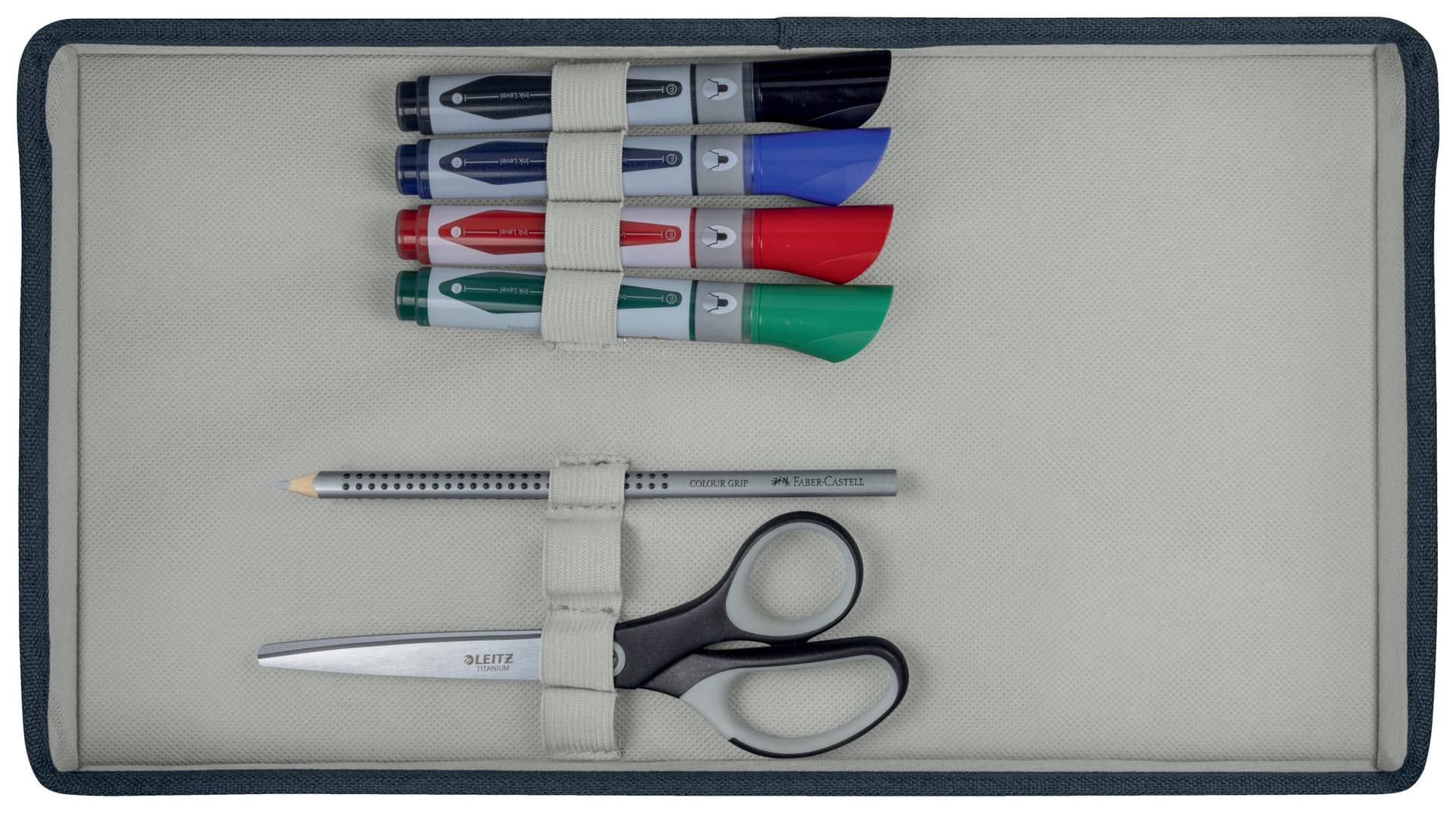 Opbergtas Leitz gestofferd met deksel compact grijs 9