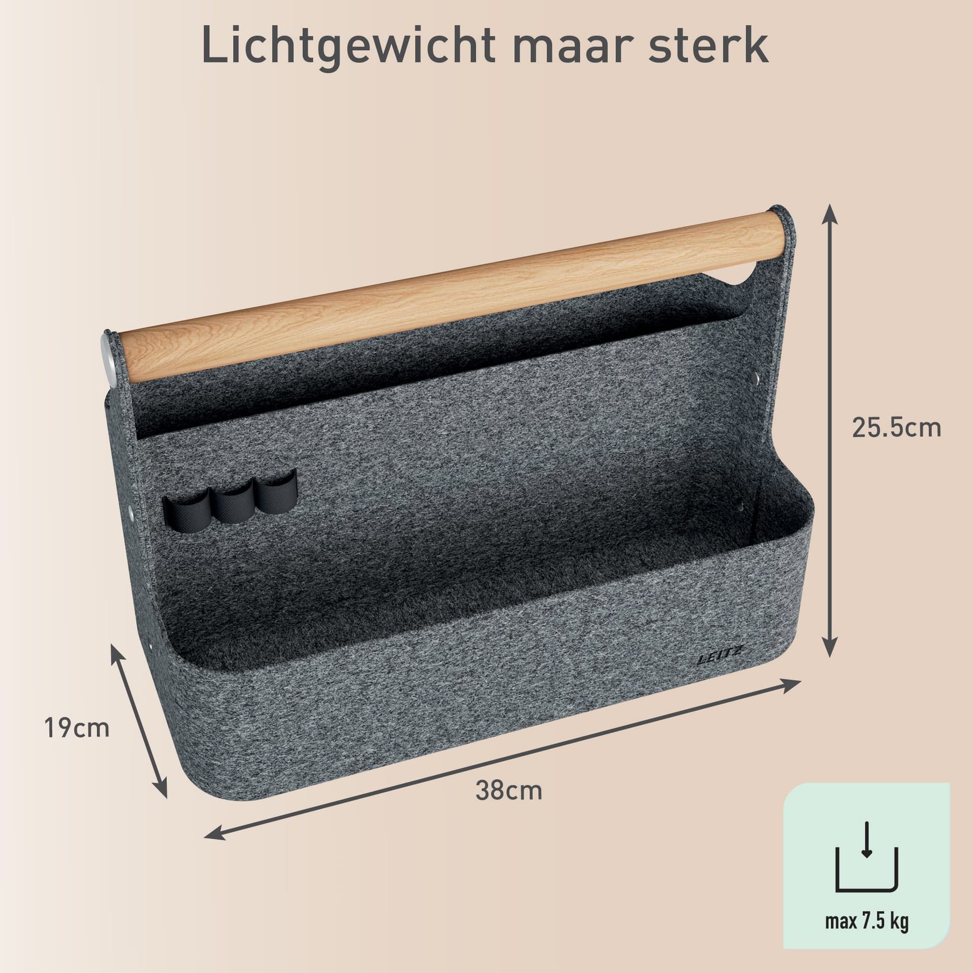 Bureau organizer Leitz draagbaar donkergrijs 3