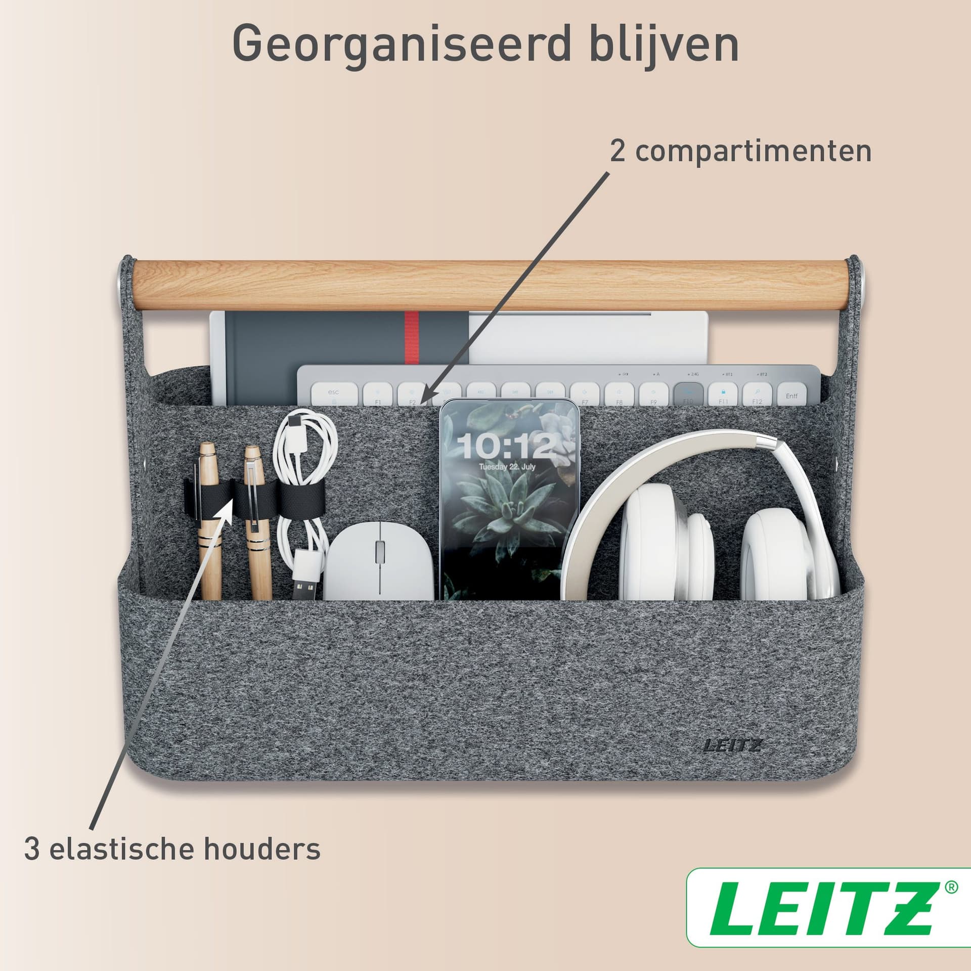 Bureau organizer Leitz draagbaar donkergrijs 4