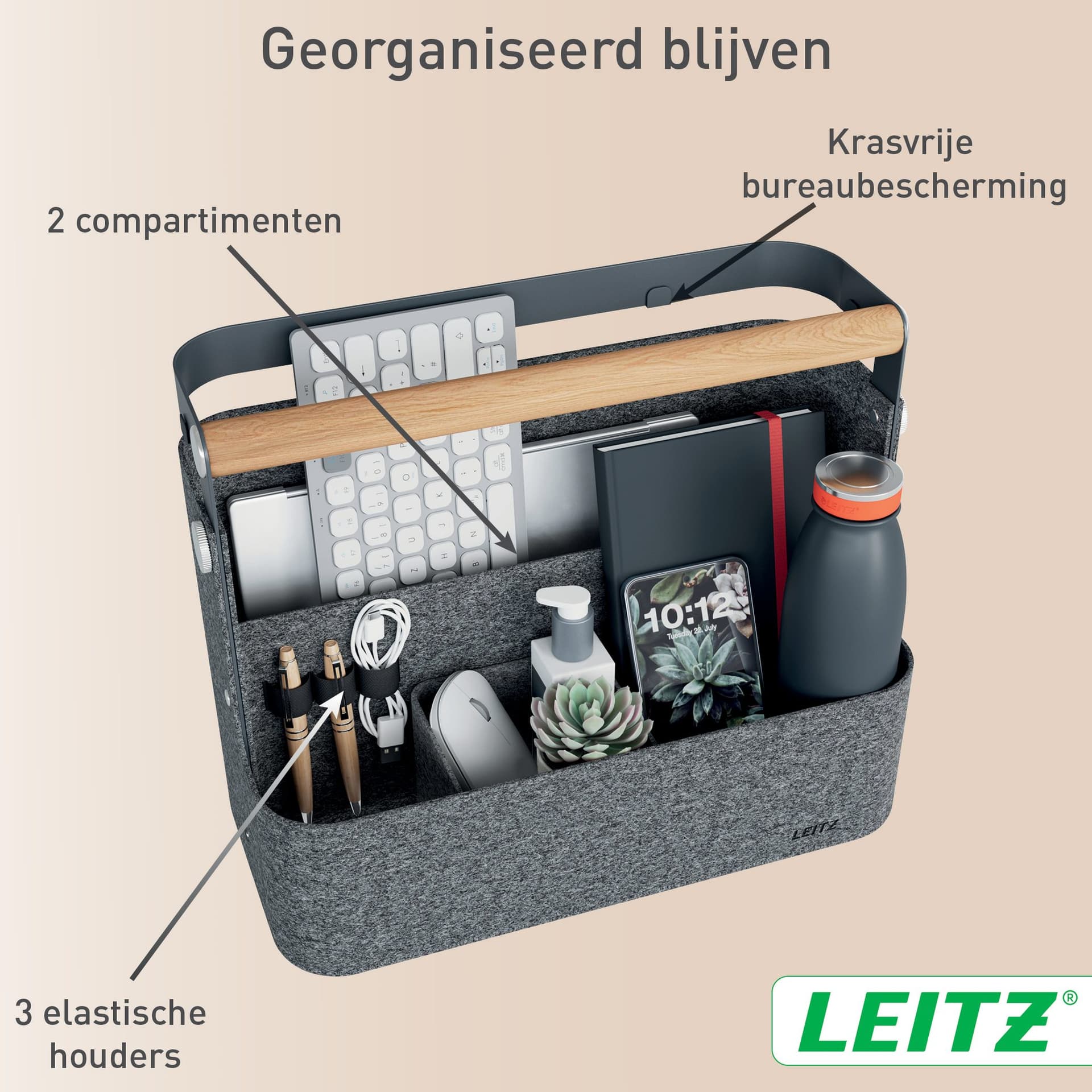 Bureau organizer Leitz draagbaar hangend donkergrijs 2
