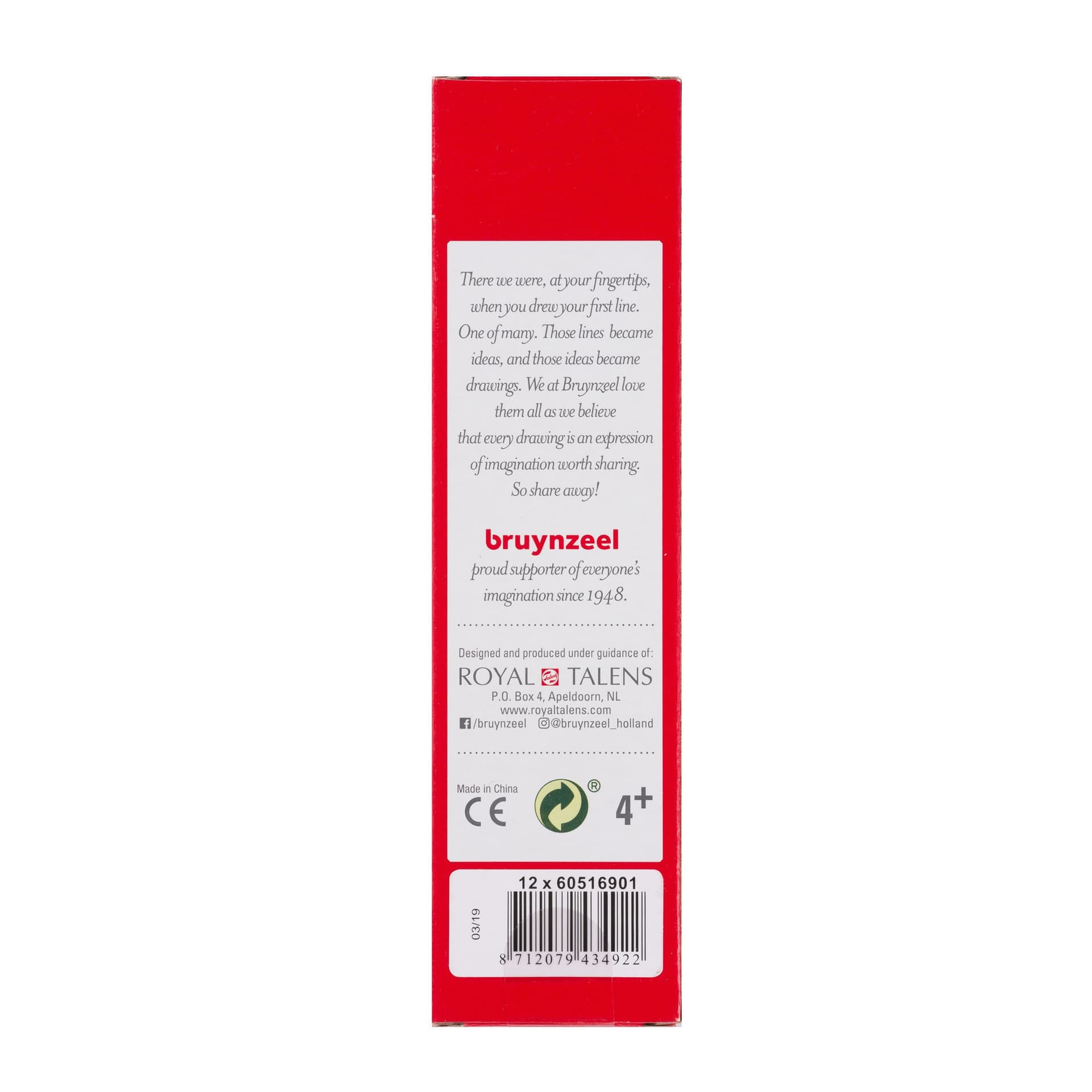 Kleurpotlood Bruynzeel Super 901 wit 3