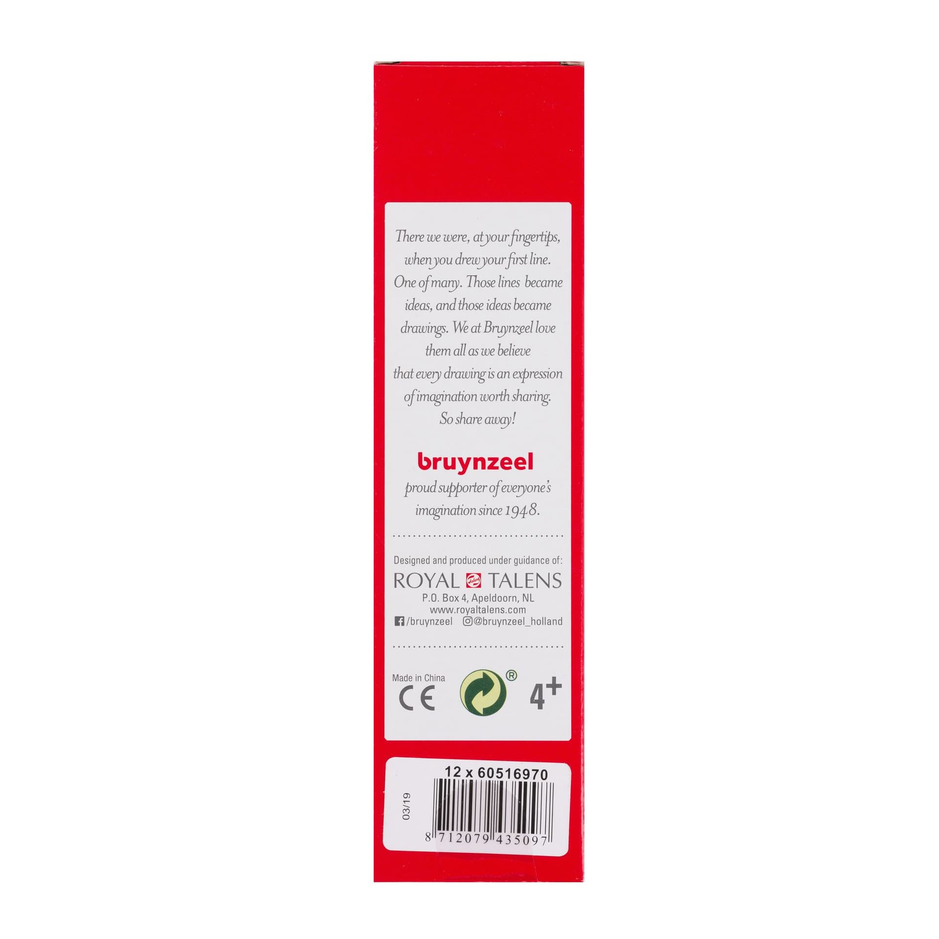 Kleurpotlood Bruynzeel Super 970 napelsgeelrood 3