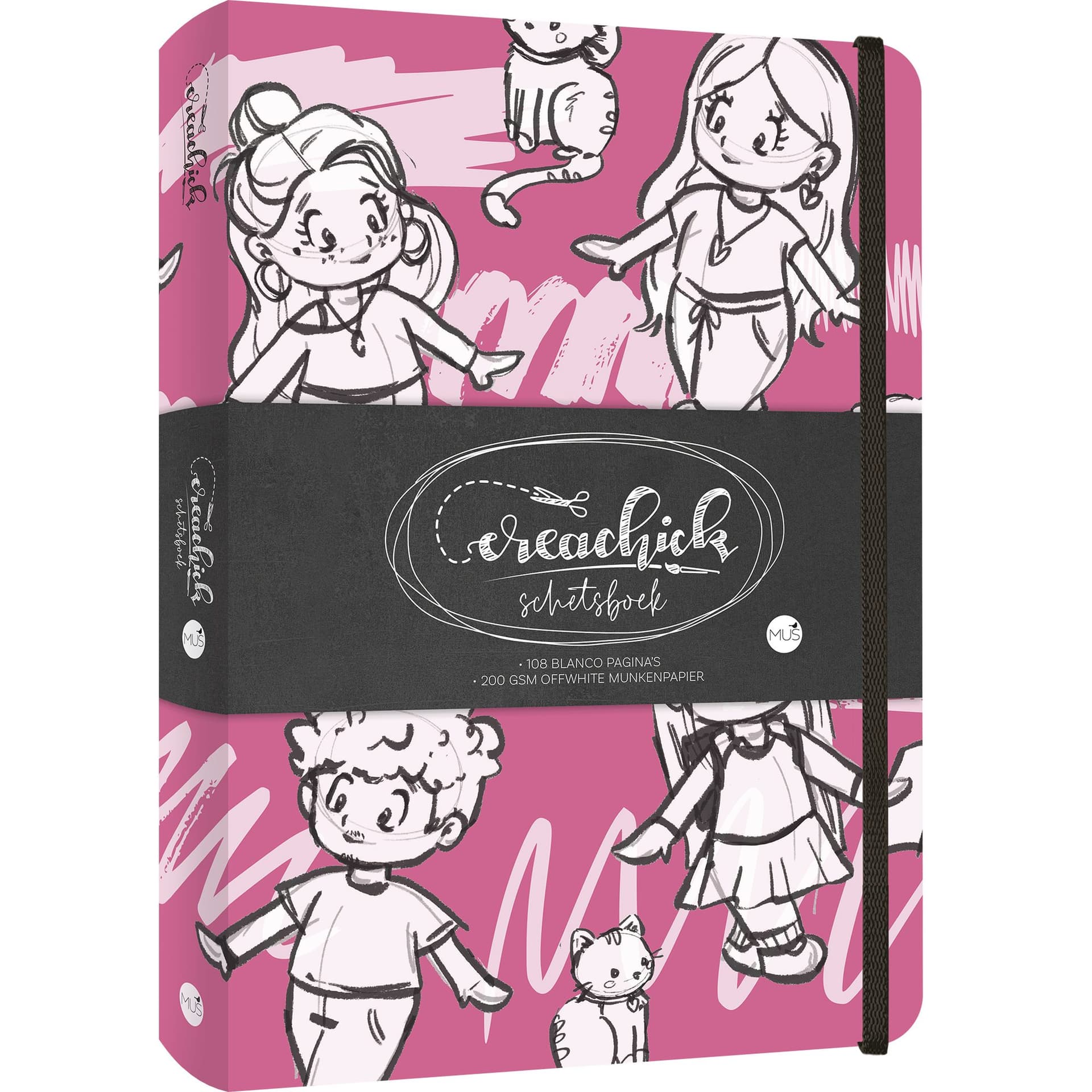 Schetsboek CreaChick Raspberry