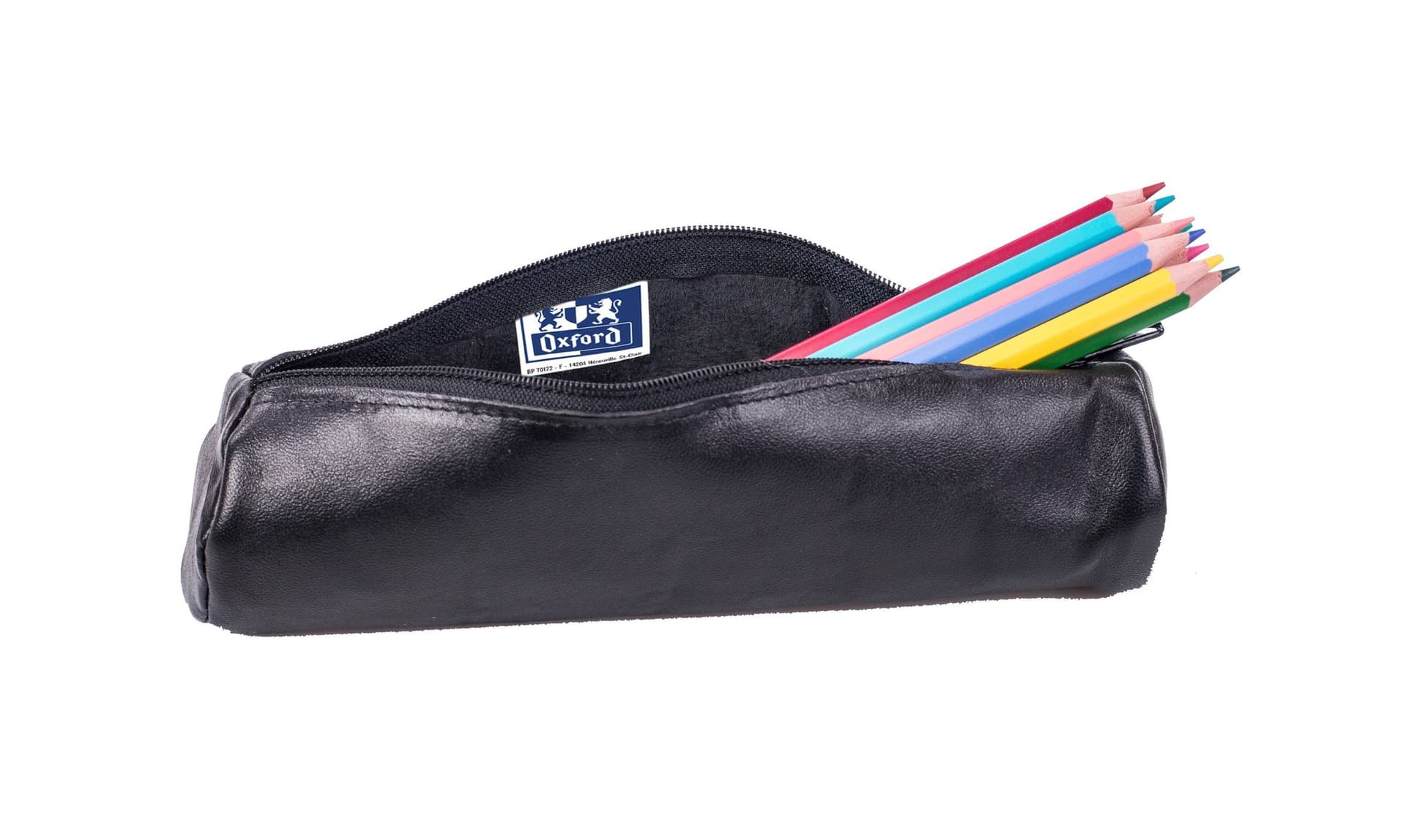 Pennenetui Oxford 22x6cm leer rond zwart 3
