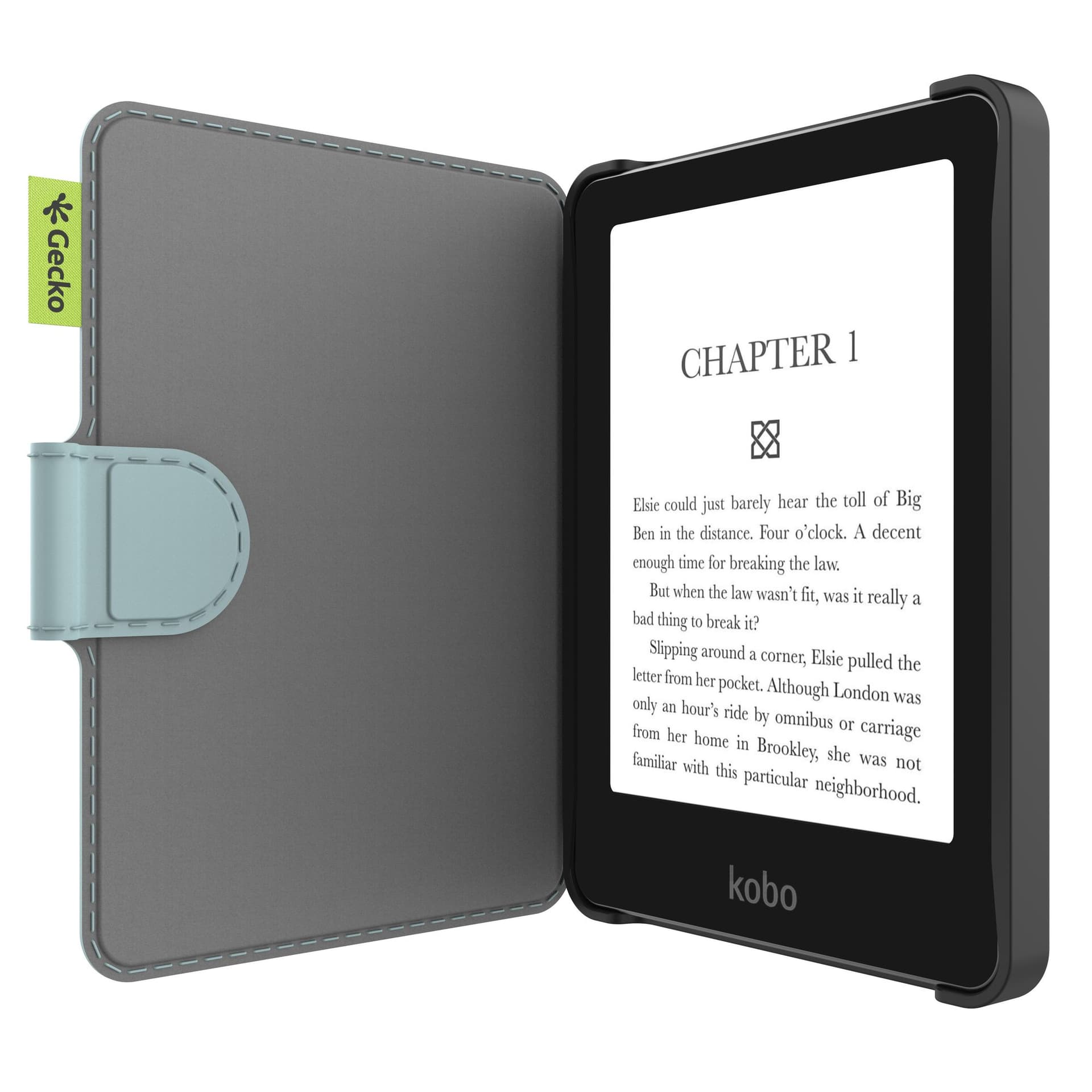 Beschermhoes Gecko Kobo Clara & Tolino lichtblauw 3
