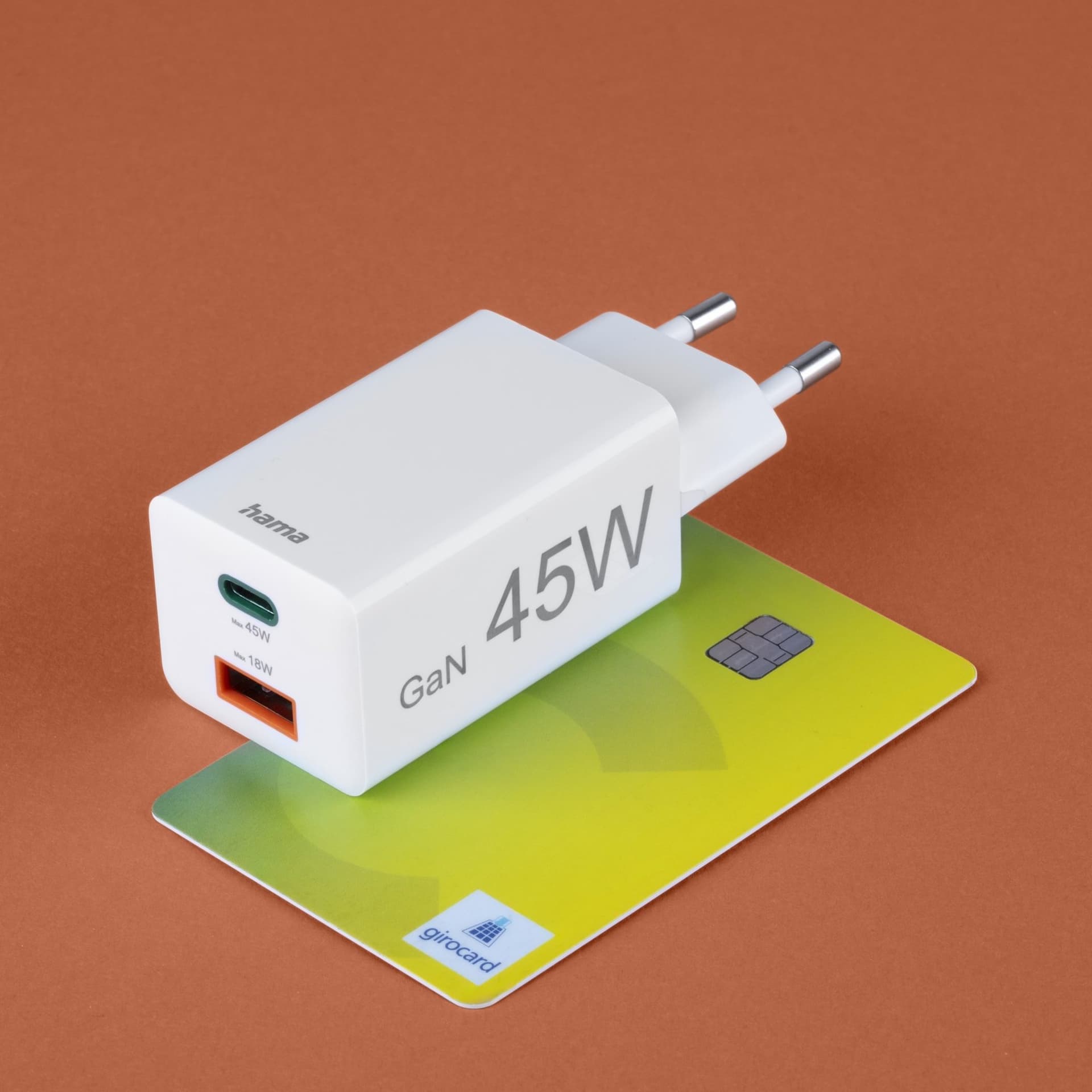 Oplader Hama USB-C/USB-A Mini PD 45W wit 3