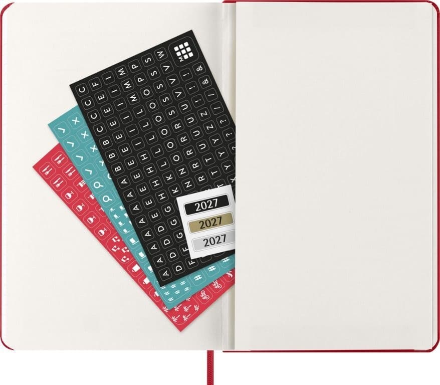 Agenda 2027 Moleskine 12M Planner Weekly 7dagen/1pagina large hc scarlet red 6