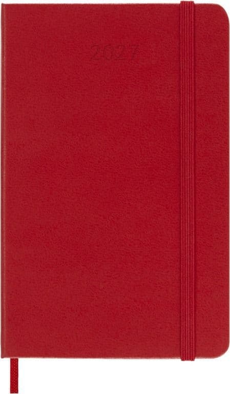 Agenda 2027 Moleskine 12M Planner Weekly 7dagen/1pagina pocket hc scarlet red 2