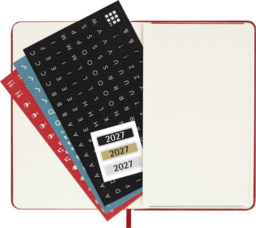 Agenda 2027 Moleskine 12M Planner Weekly 7dagen/1pagina pocket hc scarlet red 6