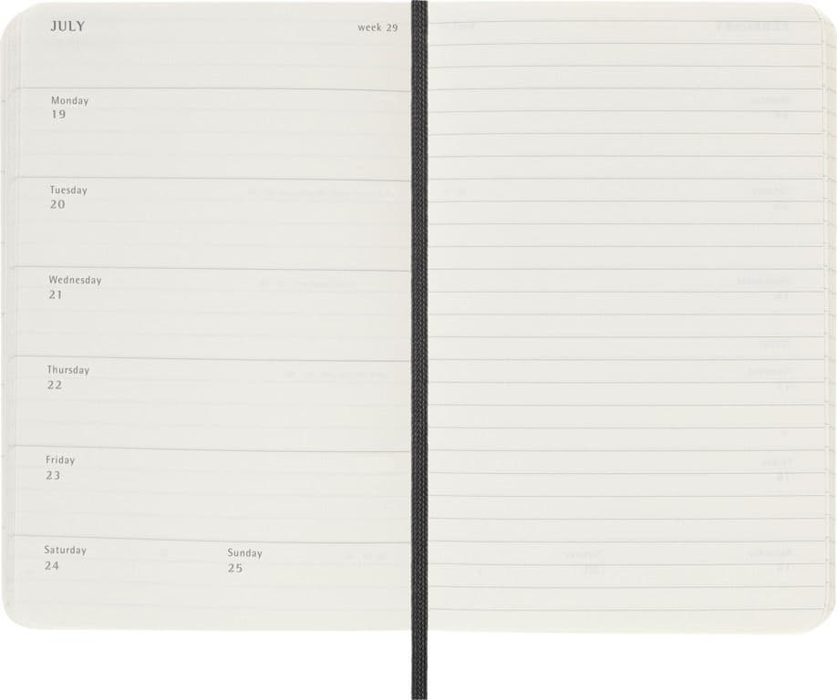 Agenda 2027 Moleskine 12M Planner Weekly 7dagen/1pagina pocket sc black 3