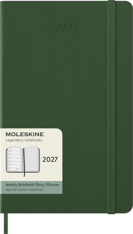 Agenda 2027 Moleskine 12M Planner Weekly 7dagen/1pagina large hc myrtle green