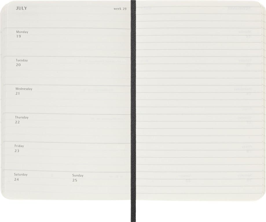 Agenda 2027 Moleskine 18M Planner Weekly 7dagen/1pagina pocket sc black 3