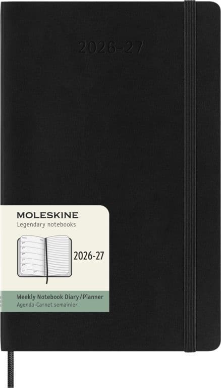 Agenda 2027 Moleskine 18M Planner Weekly 7dagen/1pagina large sc black